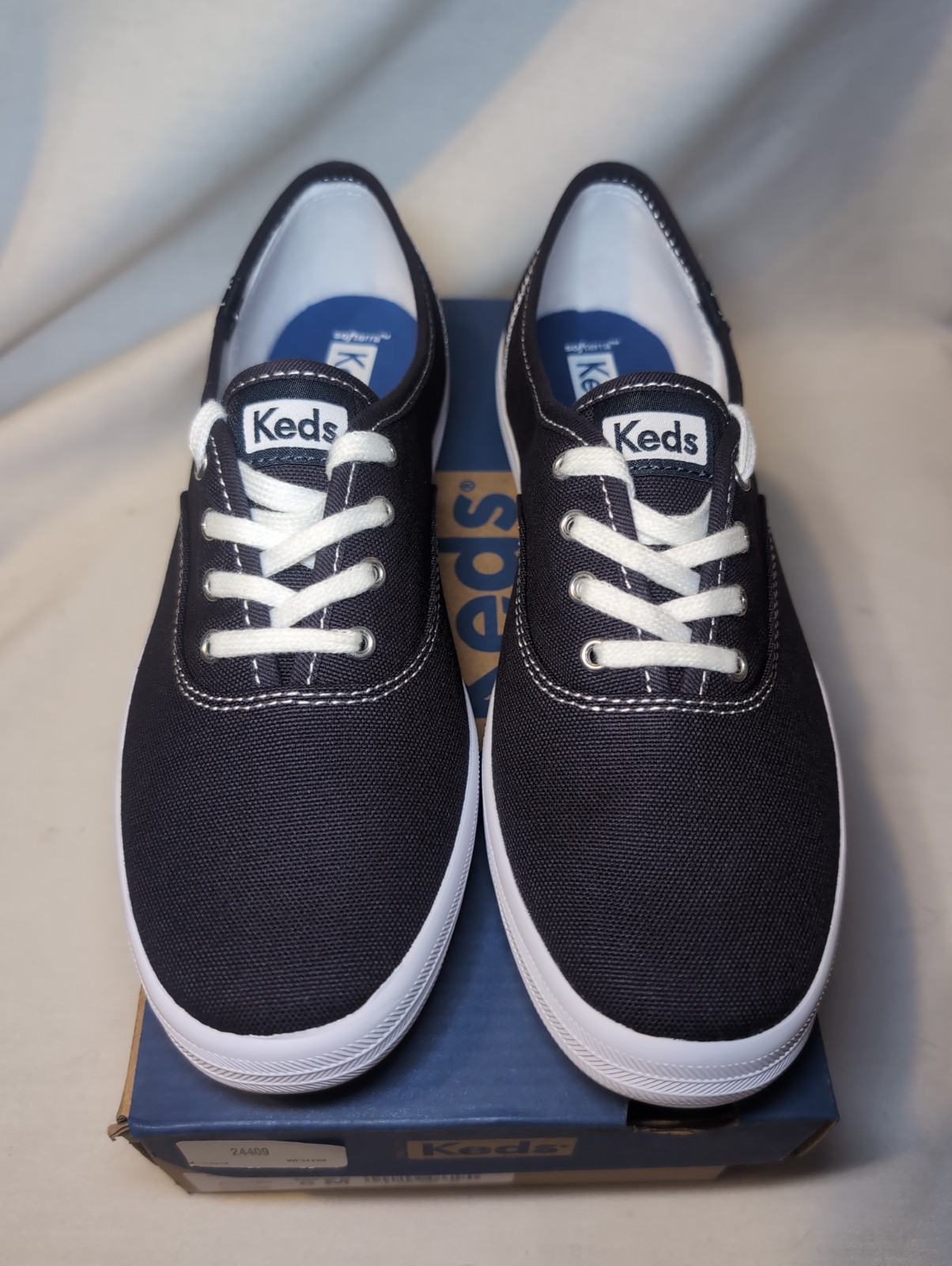 Women Keds Champion Navy Canvas Lace Up Sneaker Shoes Size 8