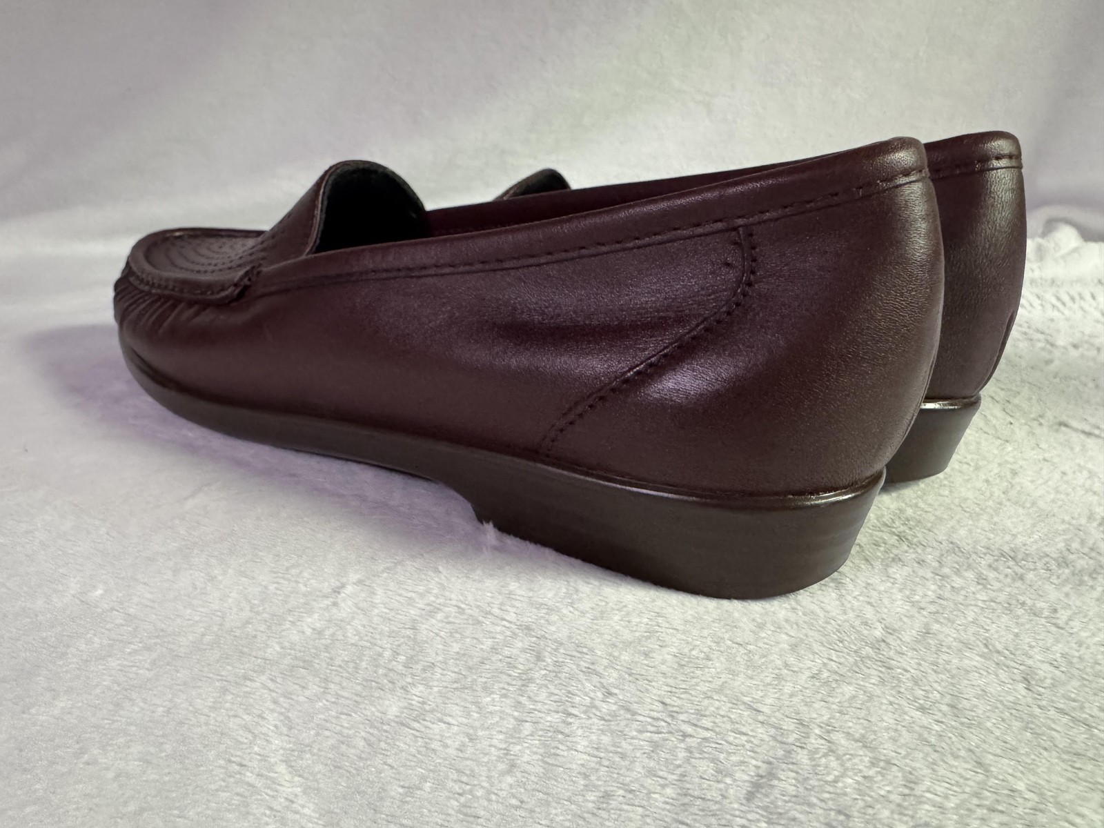 SAS Shoes Womens Size 8.5 Brown Leather Tripad Comfort Loafers Wide Made USA