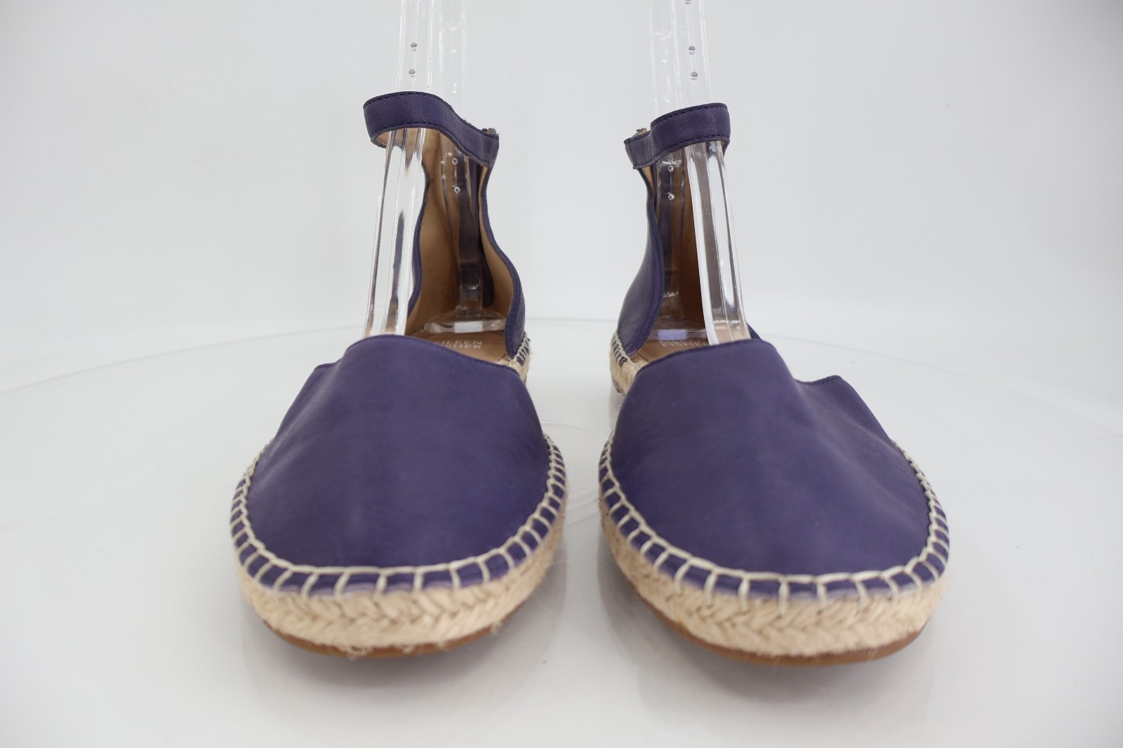 Eileen Fisher Women Lala Espadrille Flat Size 11 Blue Purple Leather Ankle Strap