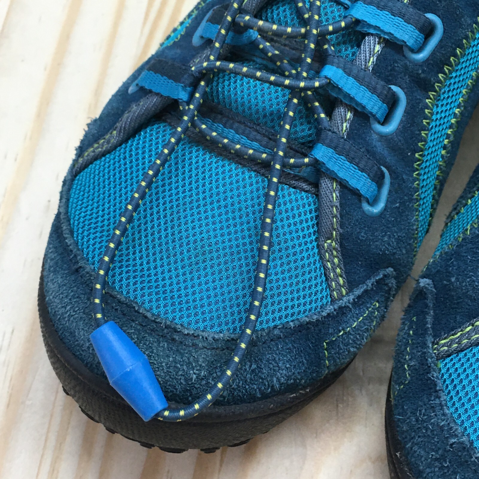 Dr Scholls Shoes Womens 9.5 M Rory Sporty Drawstring Sneakers Blue Green Suede