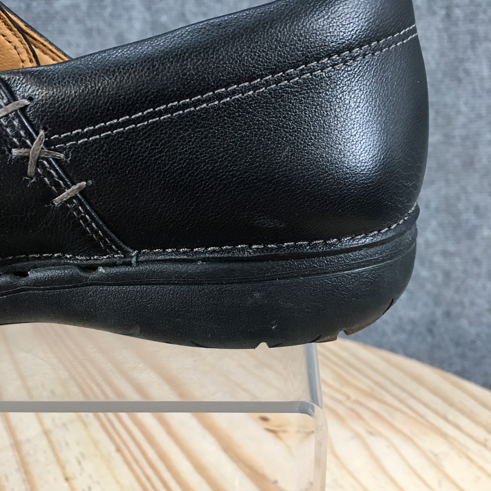 Clarks Un Loop Shoes Womens 5 Slip On Casual Comfort Low Top Flats Leather Black