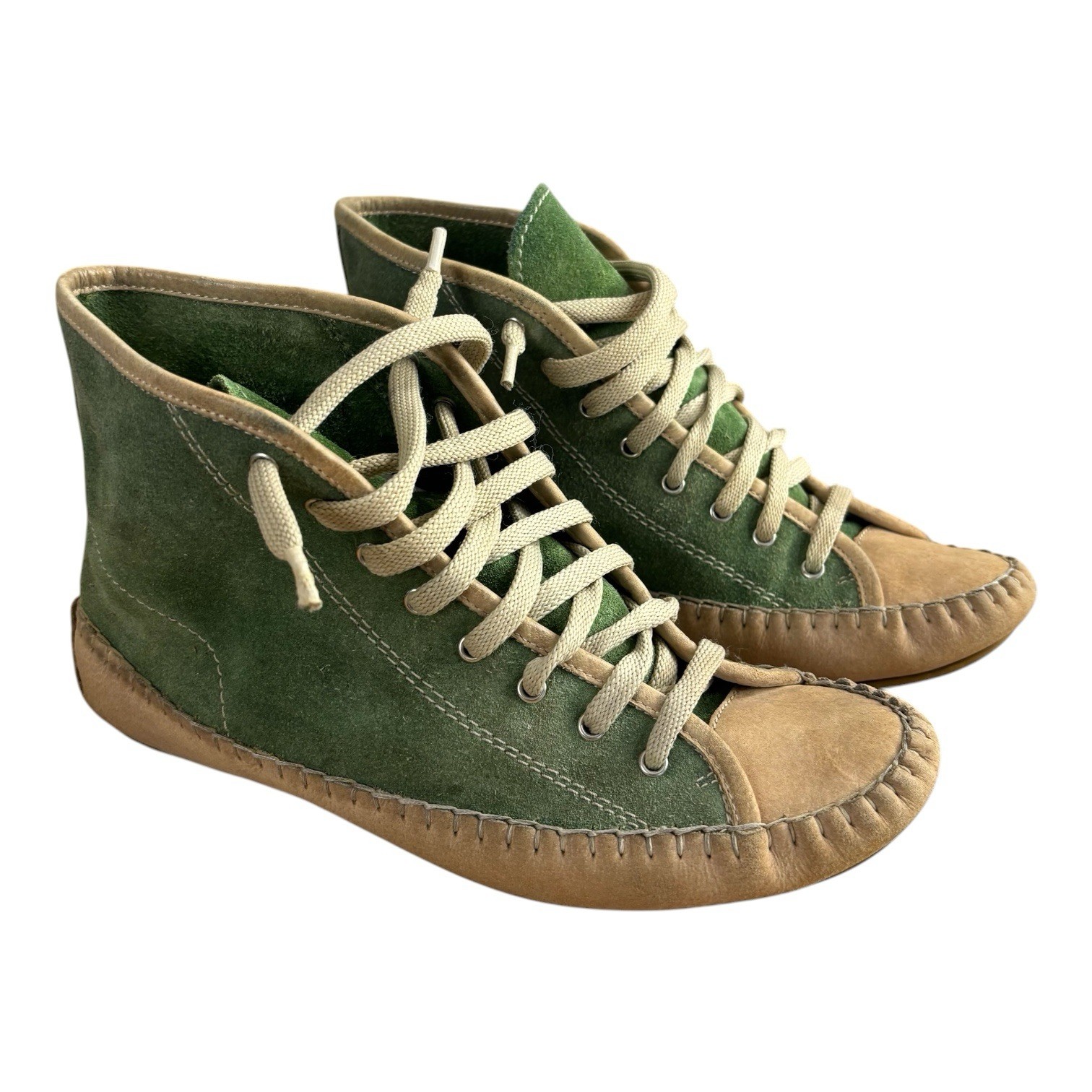 See by Chloe Green Suede High Top Sneakers Women’s Size 38 US 7.5