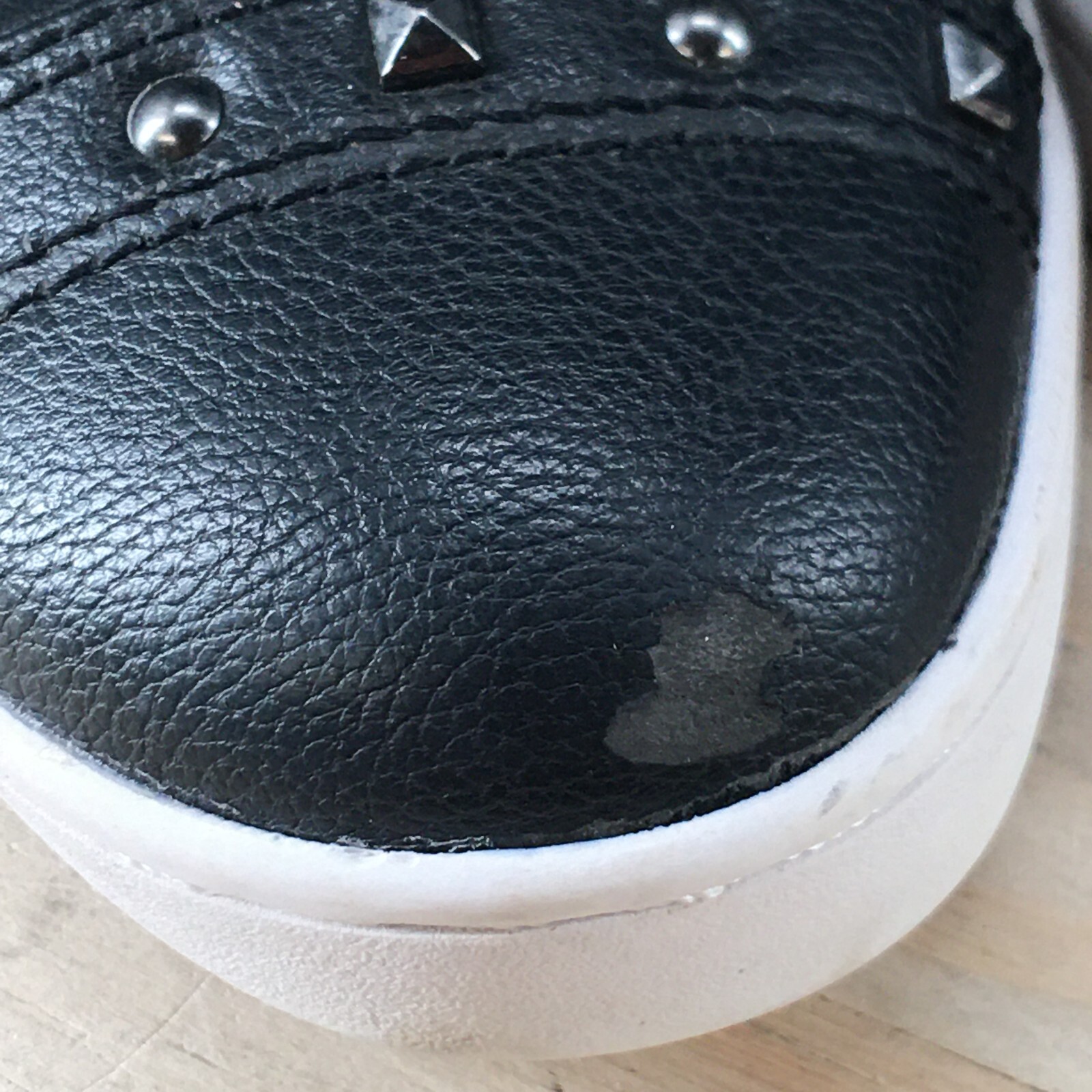 Pastry Shoes Womens 5.5 High Top Sneakers Black Glittered Faux Leather Lace Up