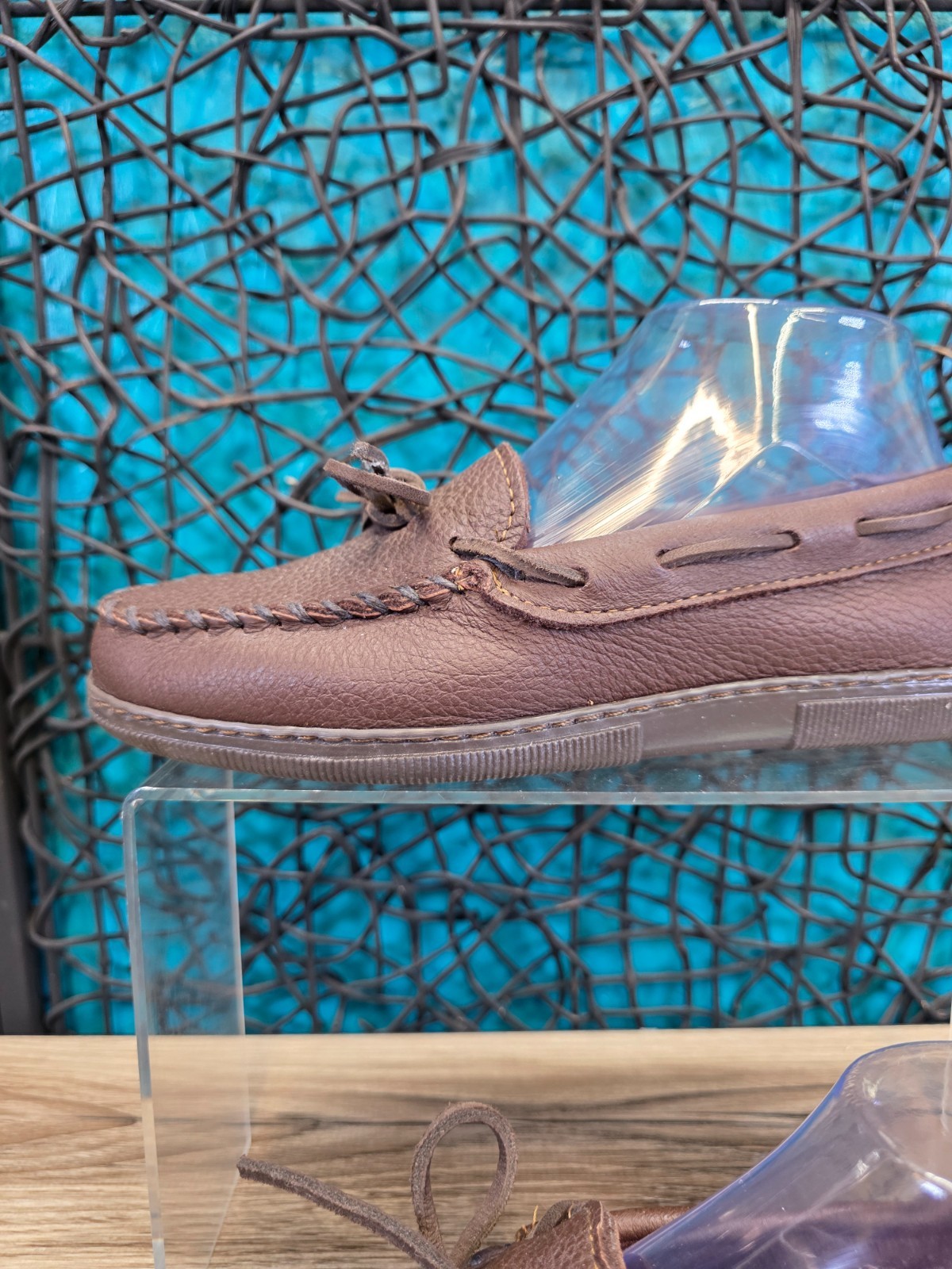 Minnetonka Classic 492W Moccasins Brown Moosehide Leather Slip On Women’s 7.5