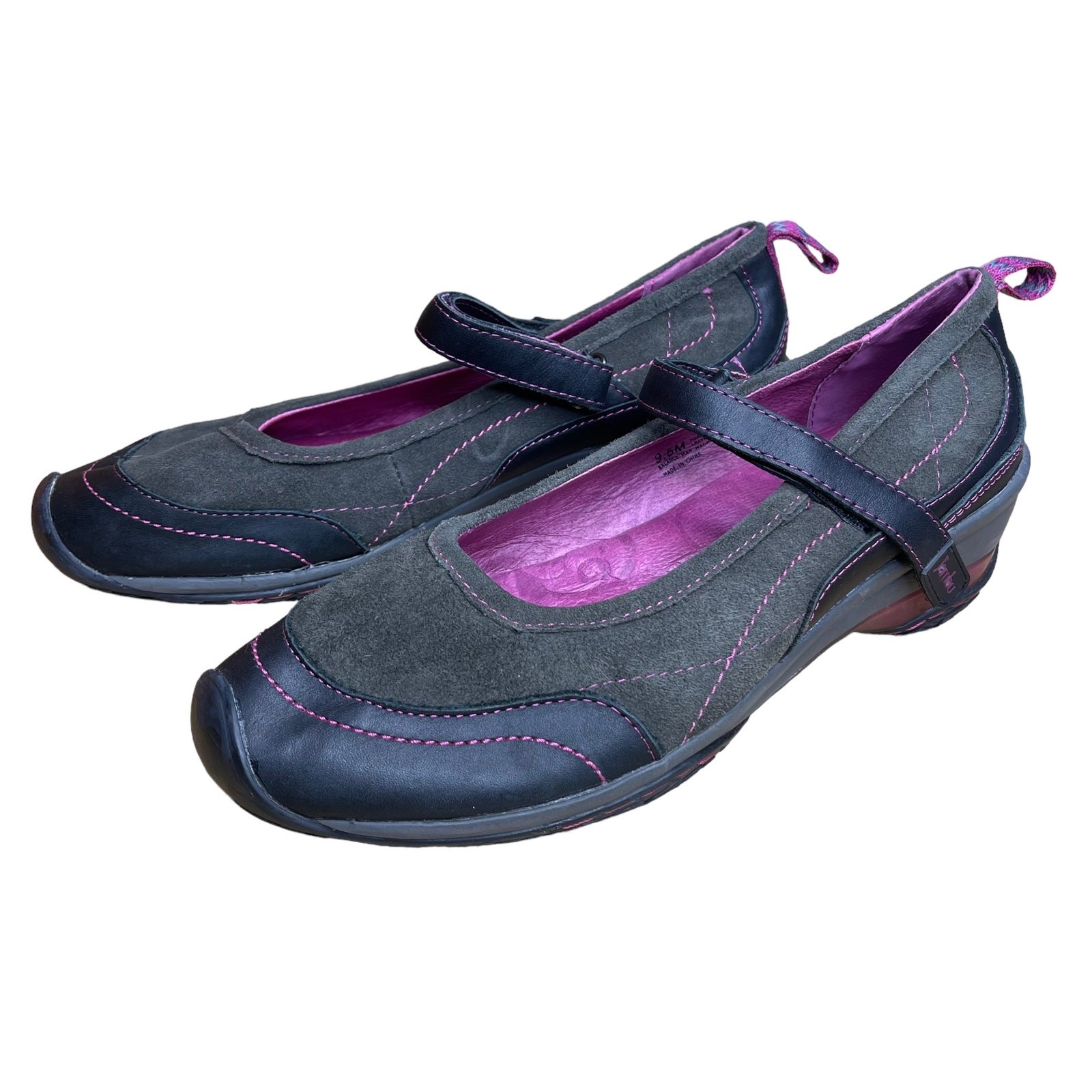 Jambu Formosa Womens 9.5 M Shoes Black Casual All Terra Design Wedge Adjustable
