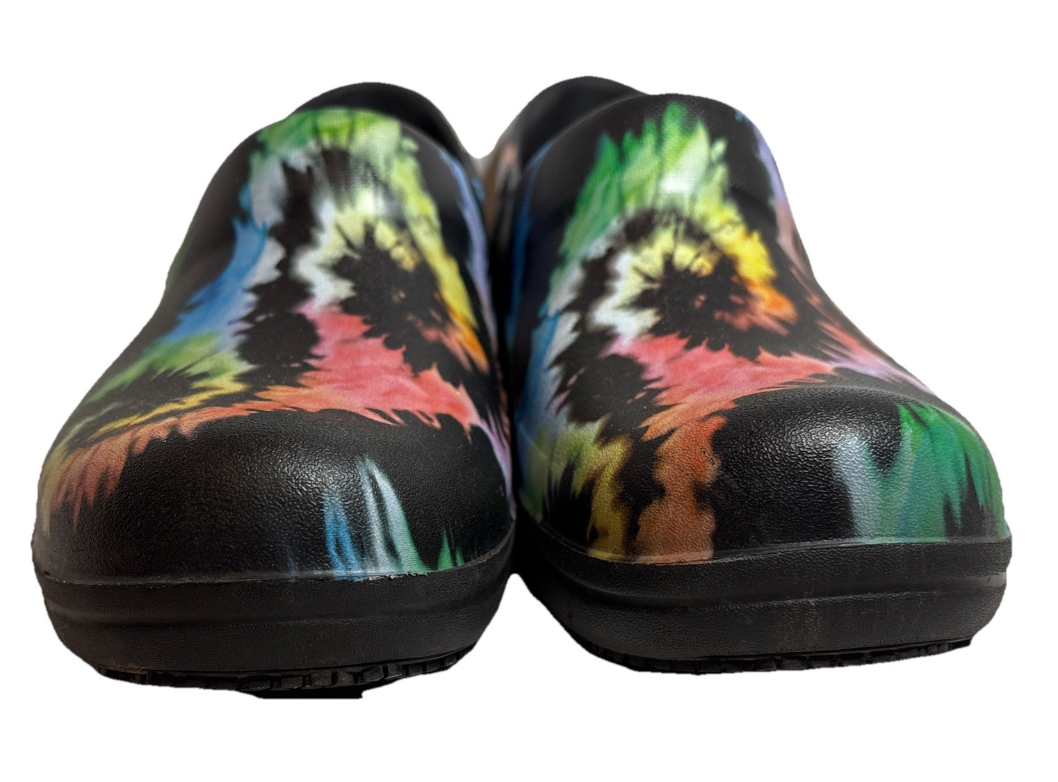 Crocs Neria Pro II Tie Dye Clogs Women’s Size 7 Slip Resistant EUC
