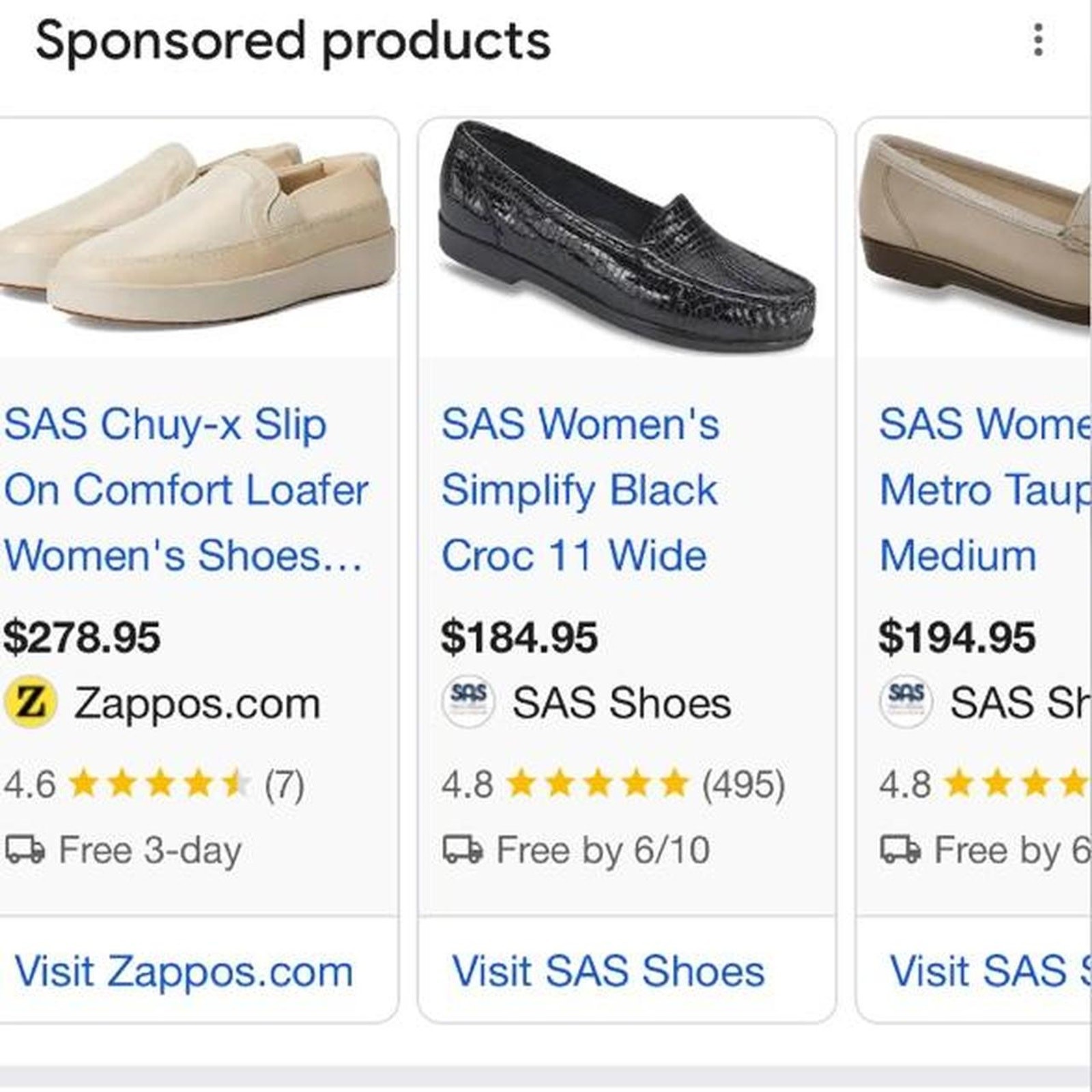 🚨 SAS Women’s Leather Brown Moccasin Loafers Comfort Shoes Size 10 W 👞