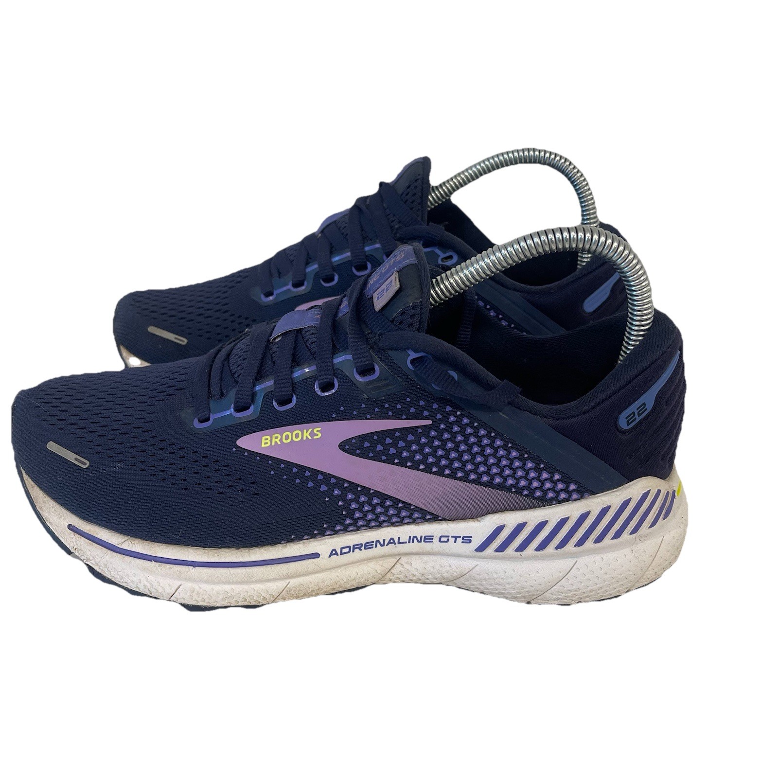 Brooks Adrenaline GTS 22 Shoes Womens 8 B Peacoat Blue Iris Rhapsody Sneakers