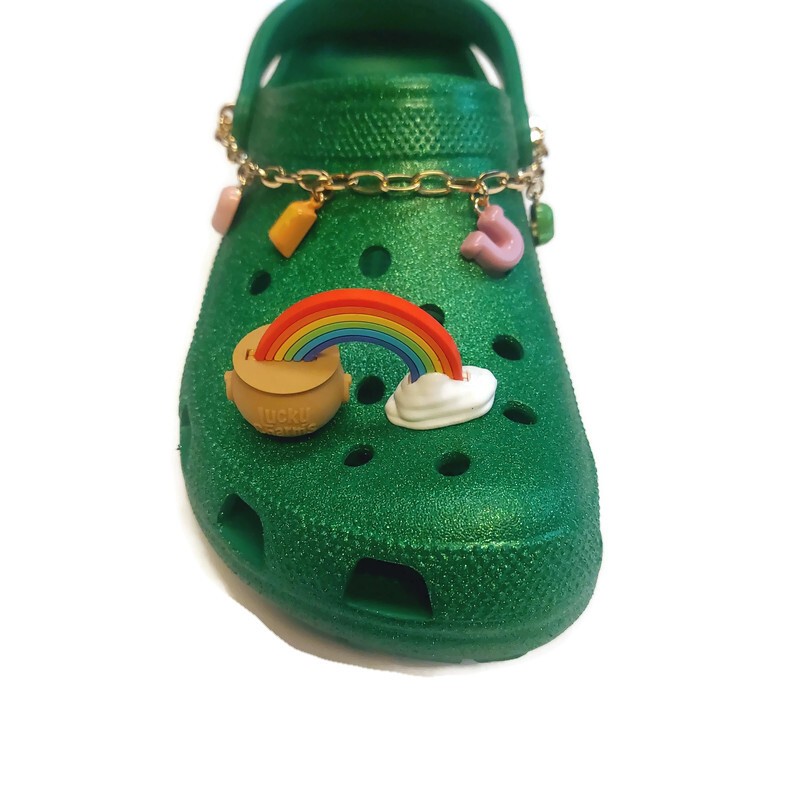 CROCS Lucky Charms Cereal Classic Clogs Mens Size 11 Womens 13 Glitter Croslite