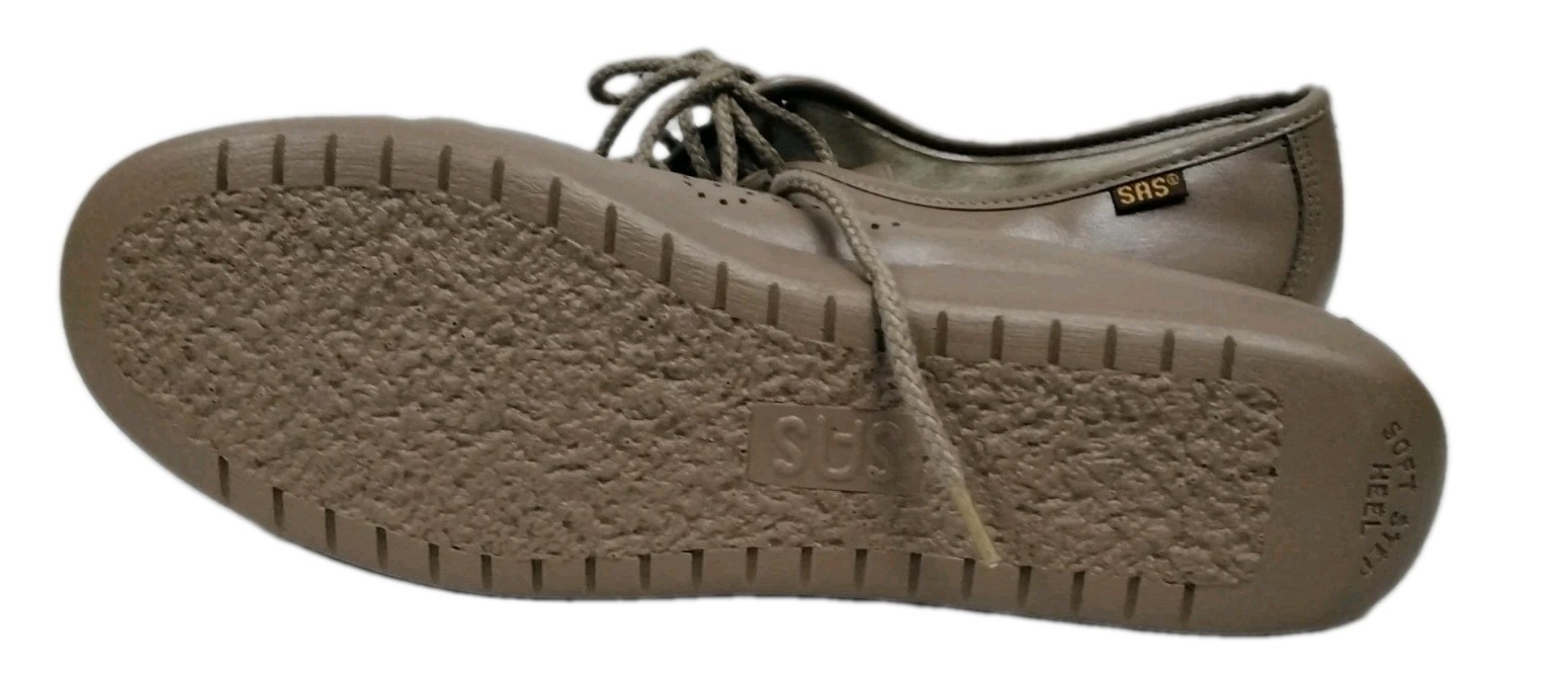 SAS Siesta Genuine Handsewn Soft Heels Lace-Up Loafers Women’s Size 7.5 Beige