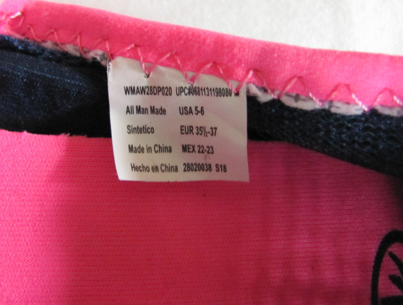 Athletic Works Beachwear Water Shoes Pink/Navy Blue New w/Tags