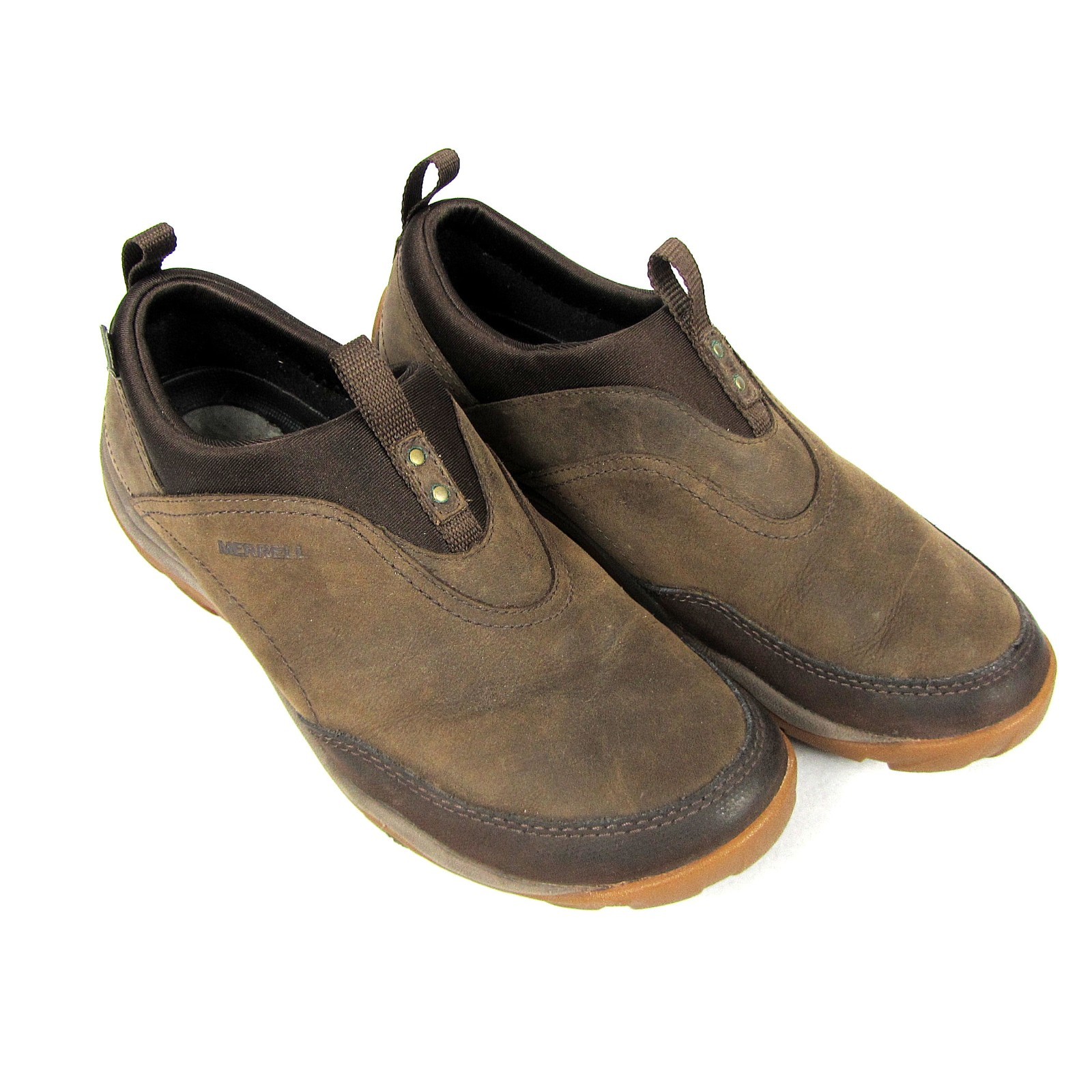 Merrell Bracken Womens Brown Insulated Nubuck Shoes Slip On Waterproof Sz 7 VGC