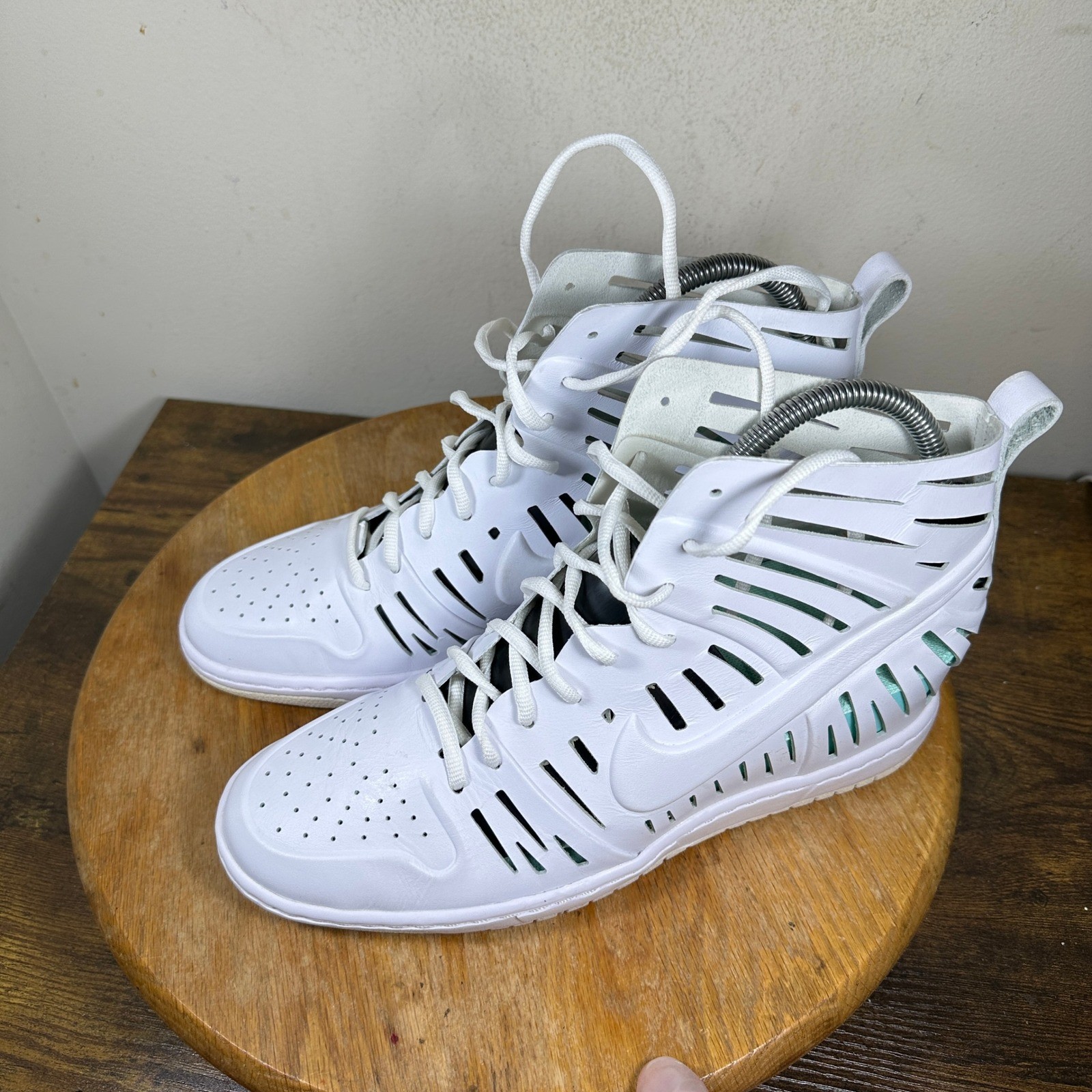 Nike Dunk Sky Hi Joli White Leather Hidden Wedge 644411-100 Womens 11