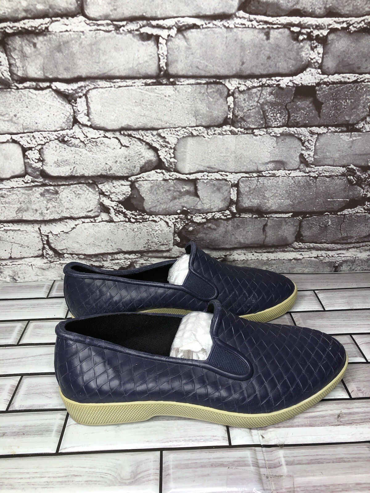 Cougar Blue Woven Leather Waterproof Slip On Casual Shoes Women’s Sz 7M US/38EU