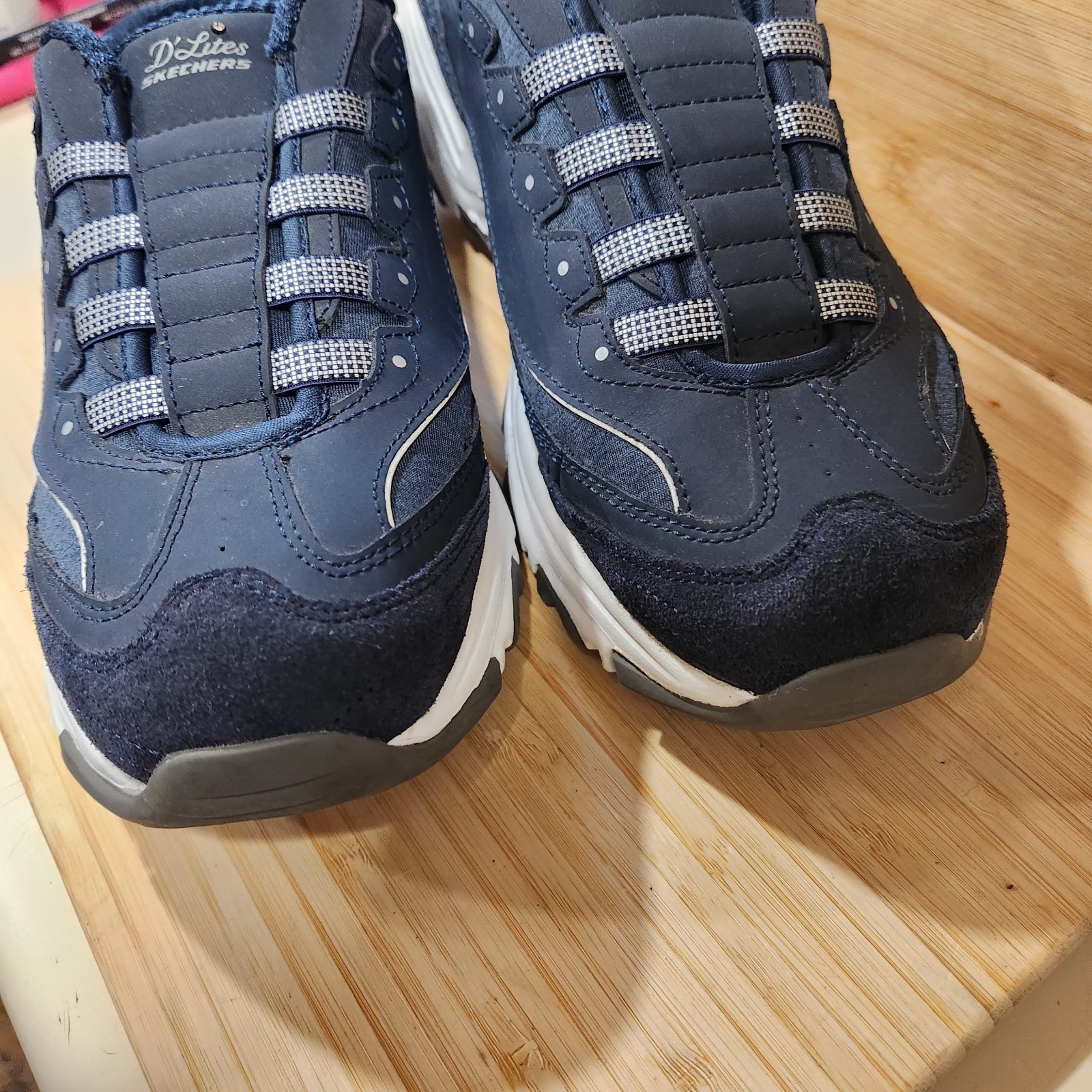Skechers D’Lites Resilient Navy Blue Slip On Mule Sneaker Clog Women’s Size 11