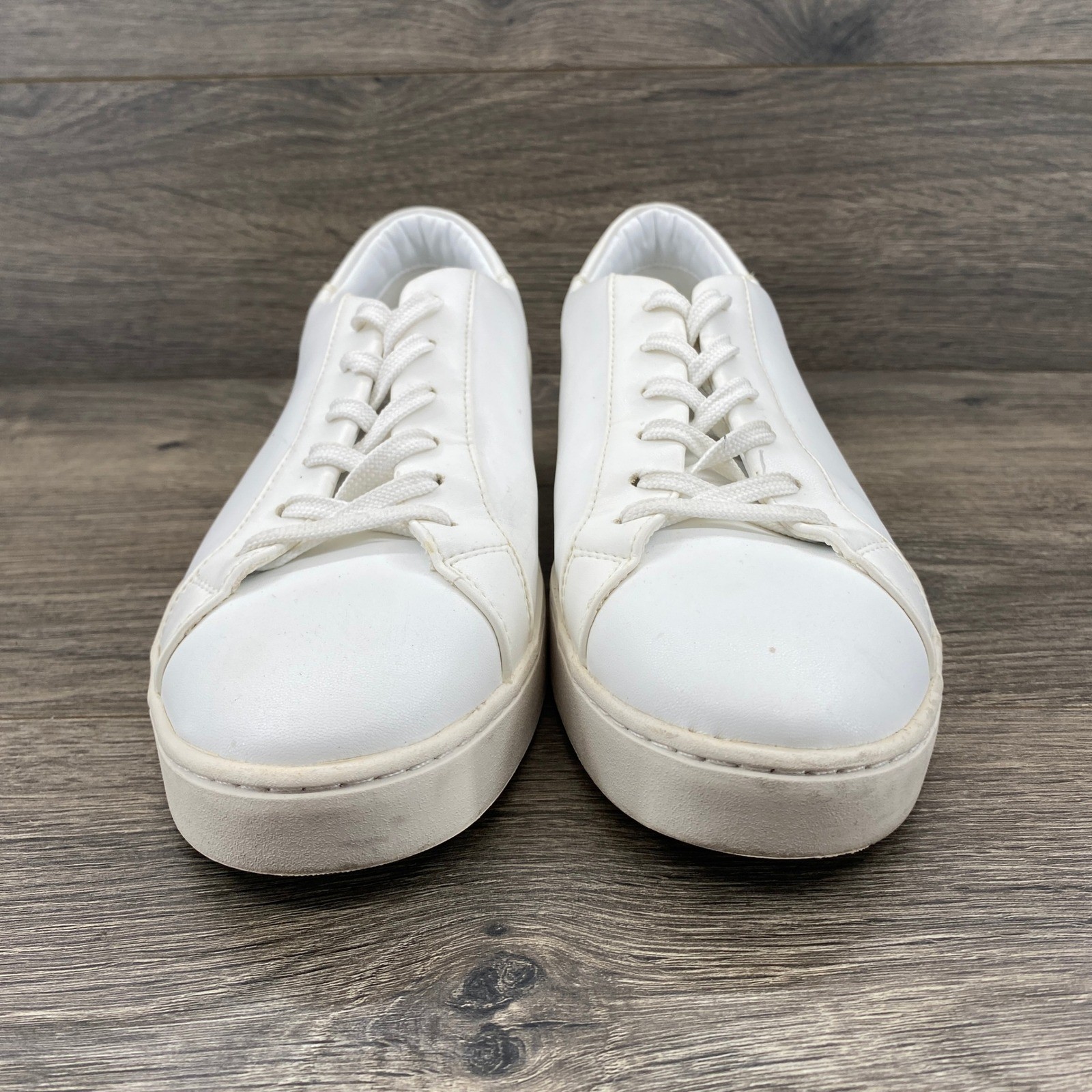 THOUSAND FELL Eco Recycled White Leather Low Top Sneakers Women’s 8