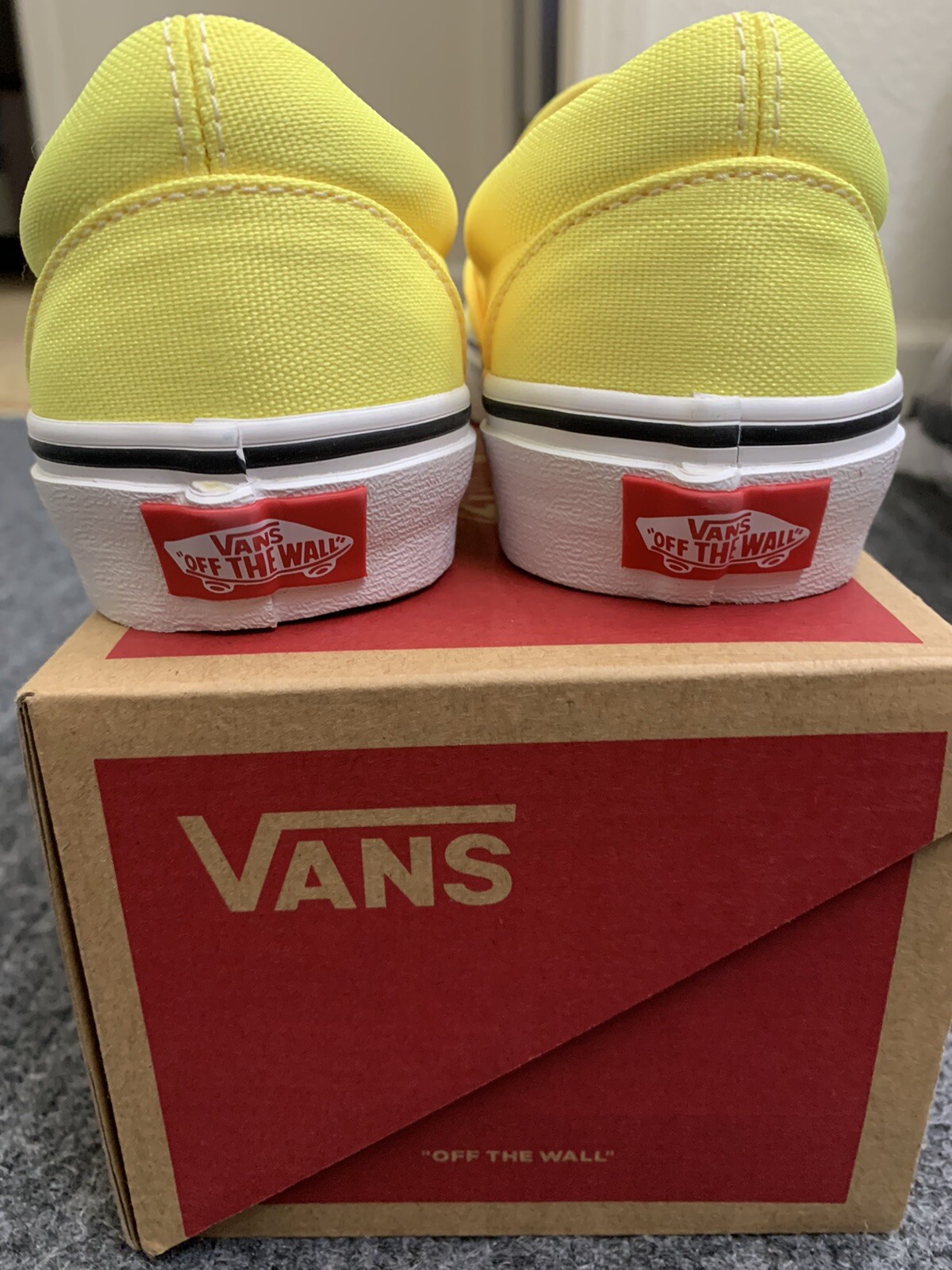 Vans unisex adults slip on Yellow Sneaker , Brand New, W 6.5, M 5 With Box