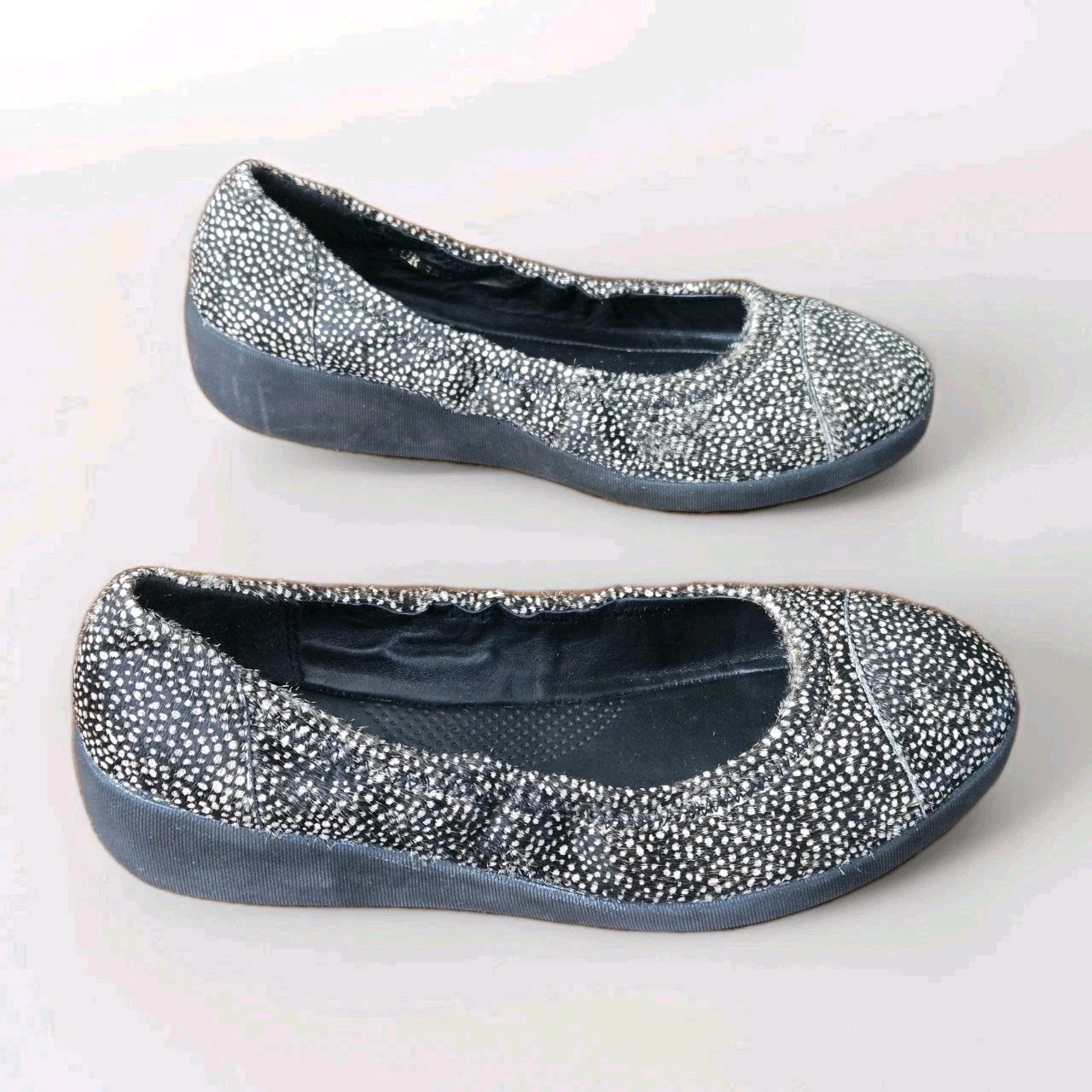 FitFlop SupercomFF™ Ballet Flats Black & White Pony Hair Leather EU 36.5 / US 6