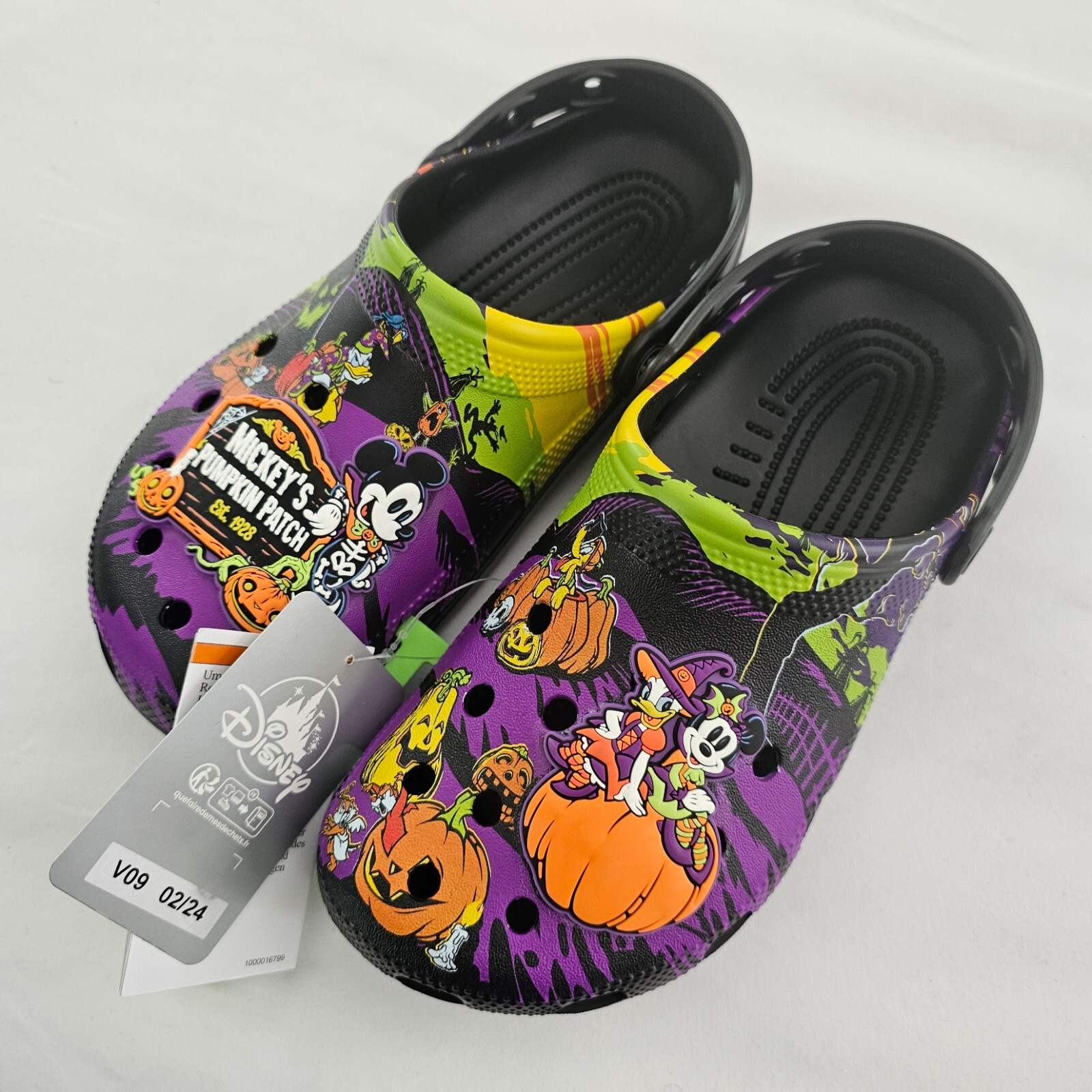 2024 Disney Store Halloween Mickey’s Pumpkin Patch Adult Crocs M6/W8 M8/W10 NWT