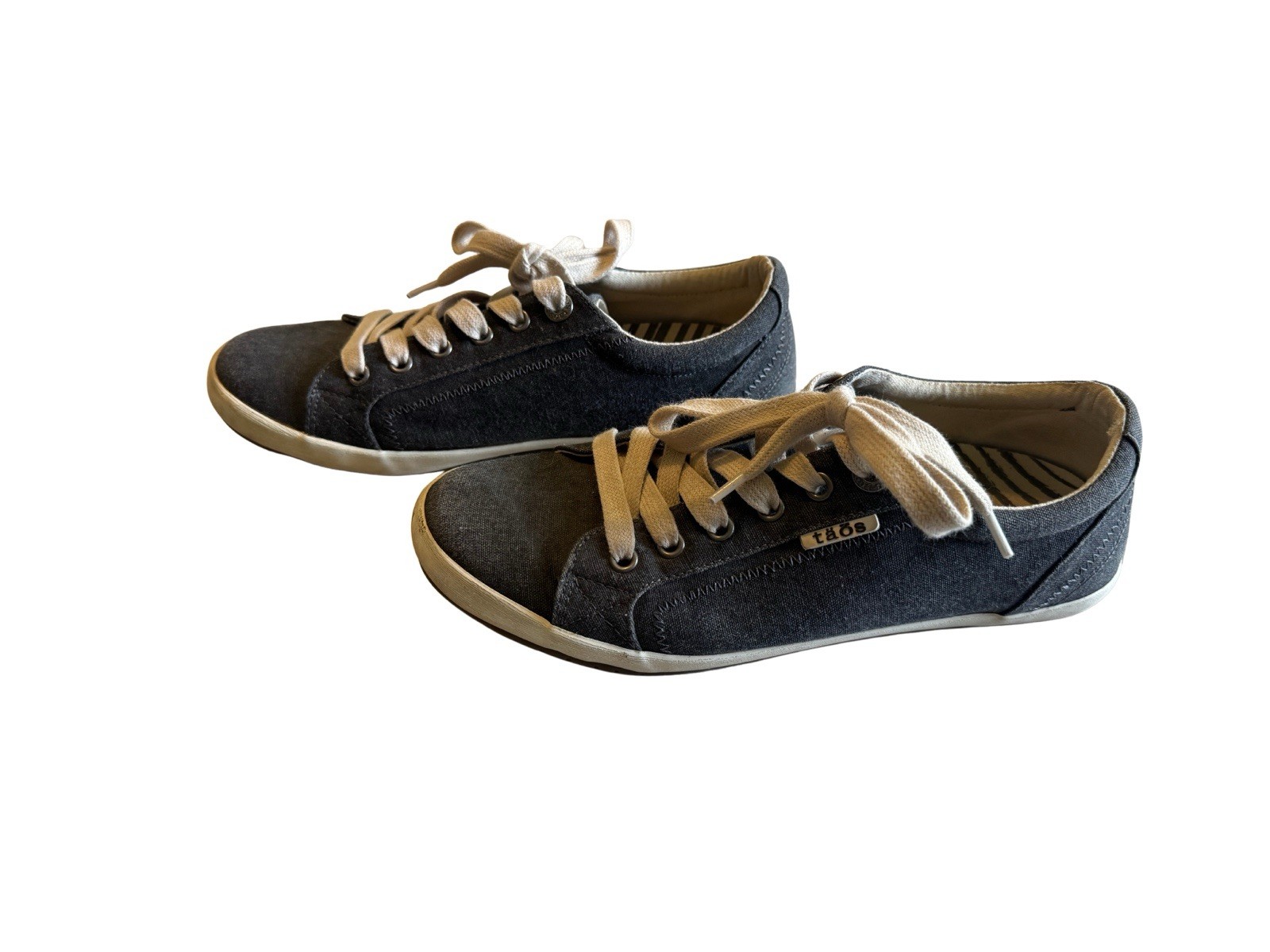 Taos Star Canvas Sneakers Shoes Grey Washed Denim Women’s Size 9 EU 40 Comfort