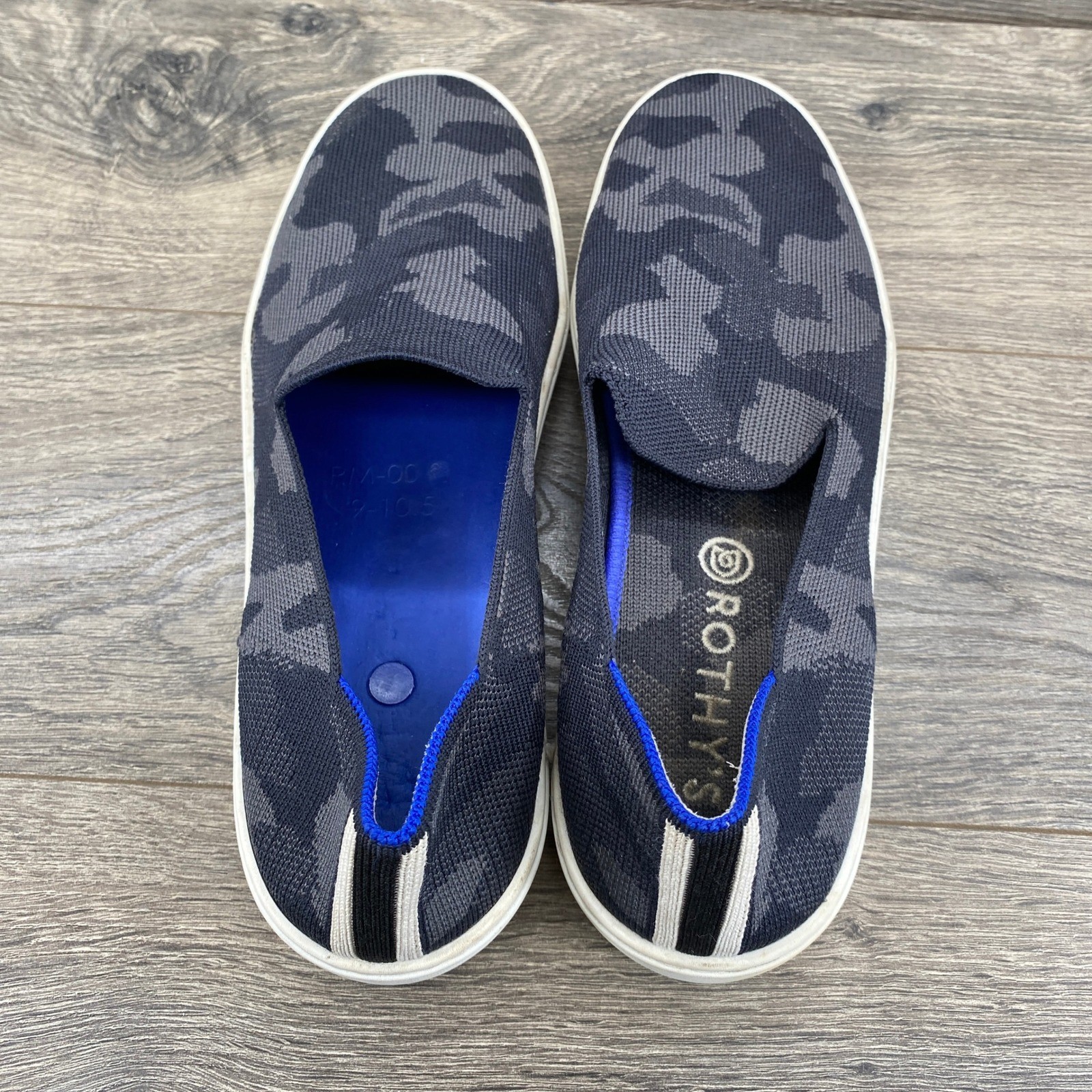 Rothy’s Slip-On Sneaker Womens 10 Grey Camo Knit Sustainable Flats