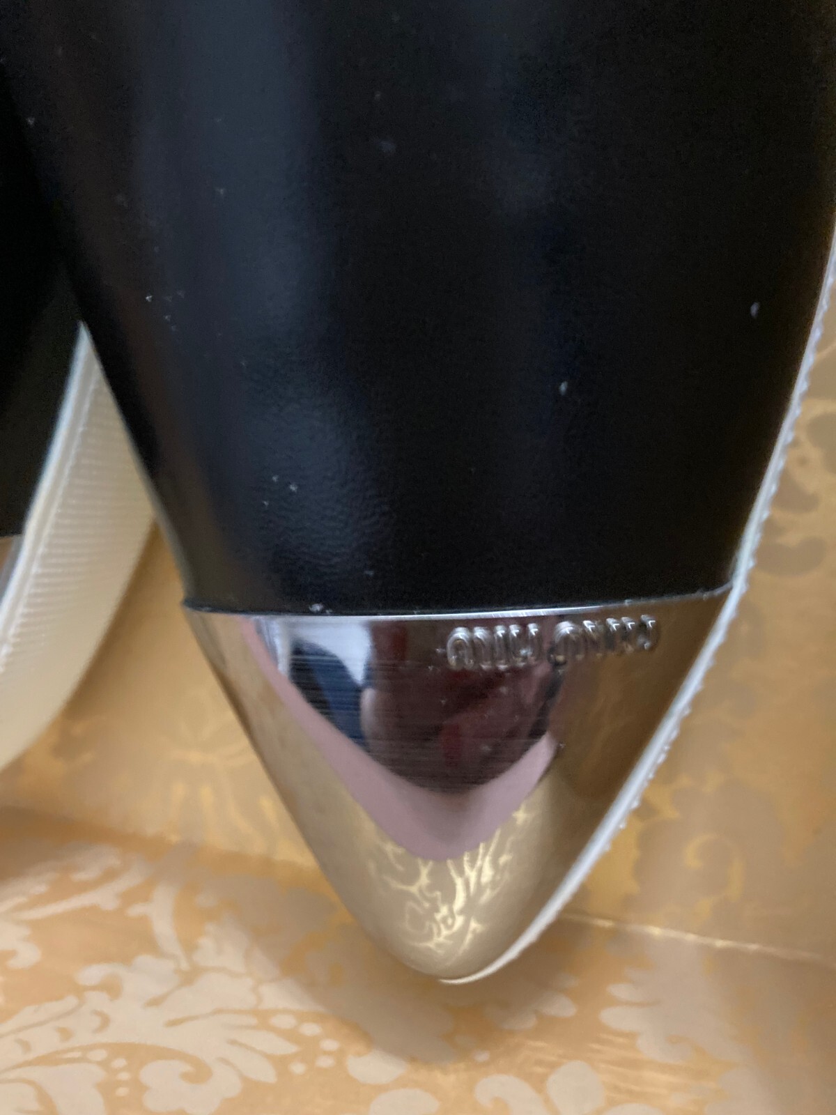 MUI MUI PLATFORM CAP TOE SKATE SHOES 10.5