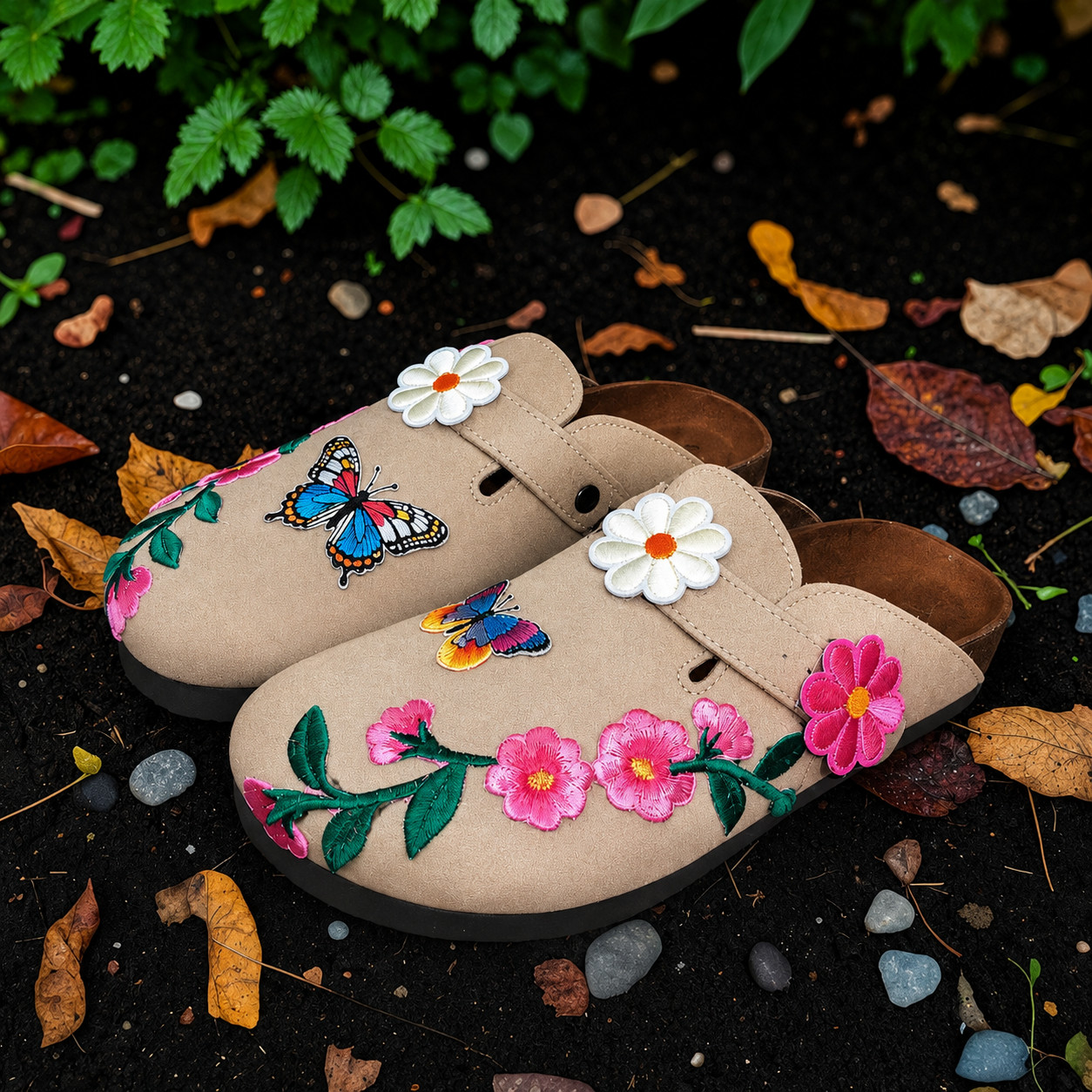 clogs for women size 5-6-7-8–9-10 Handmade/custom decorative design