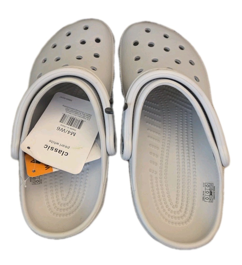 Crocs – Classic Pearl White Clogs Men’s 4/Women’s 6