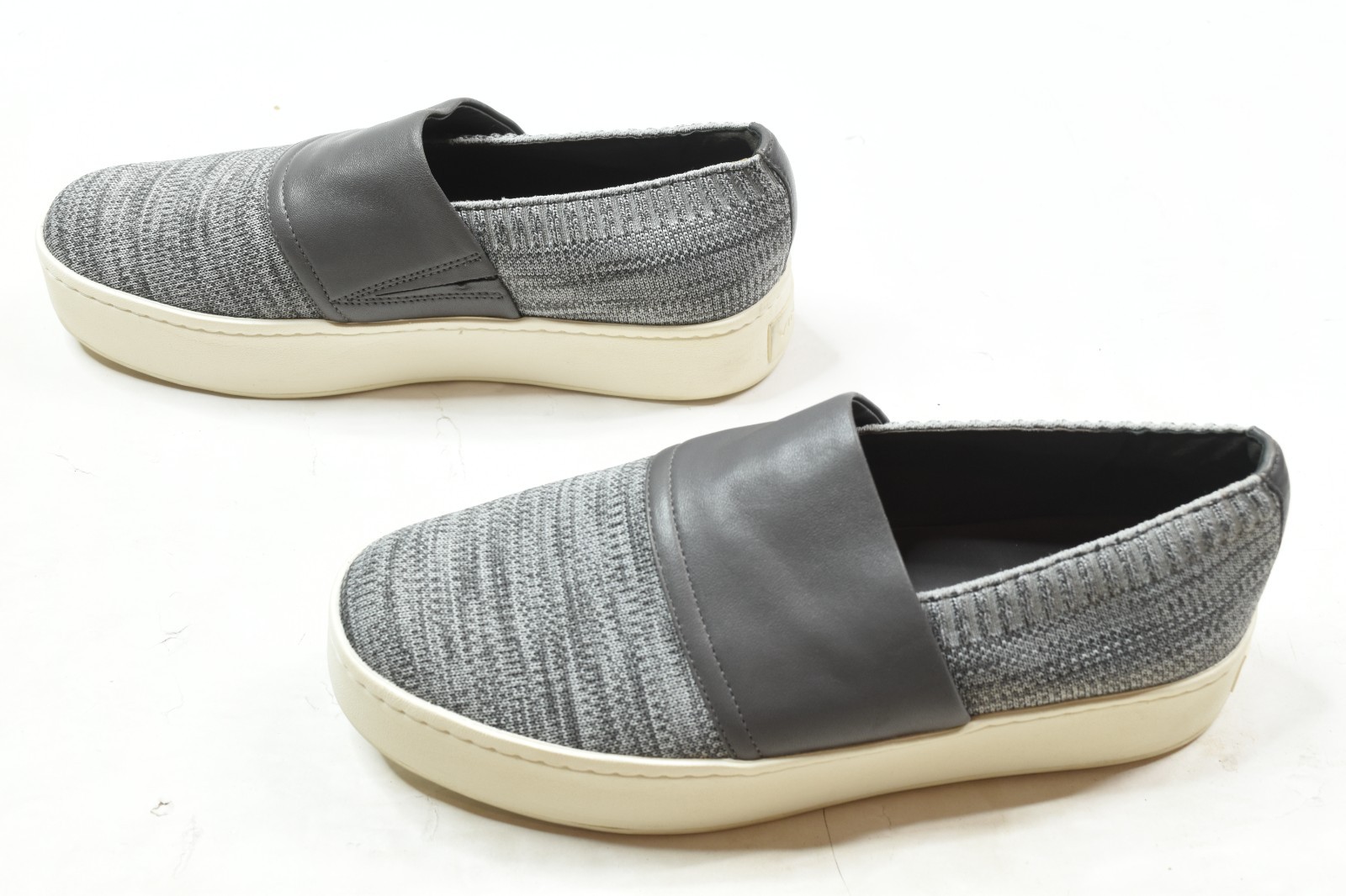 Vince Ward Knit Platform Slip-on Sneakers Womens 7.5 Gray Comfort Casual