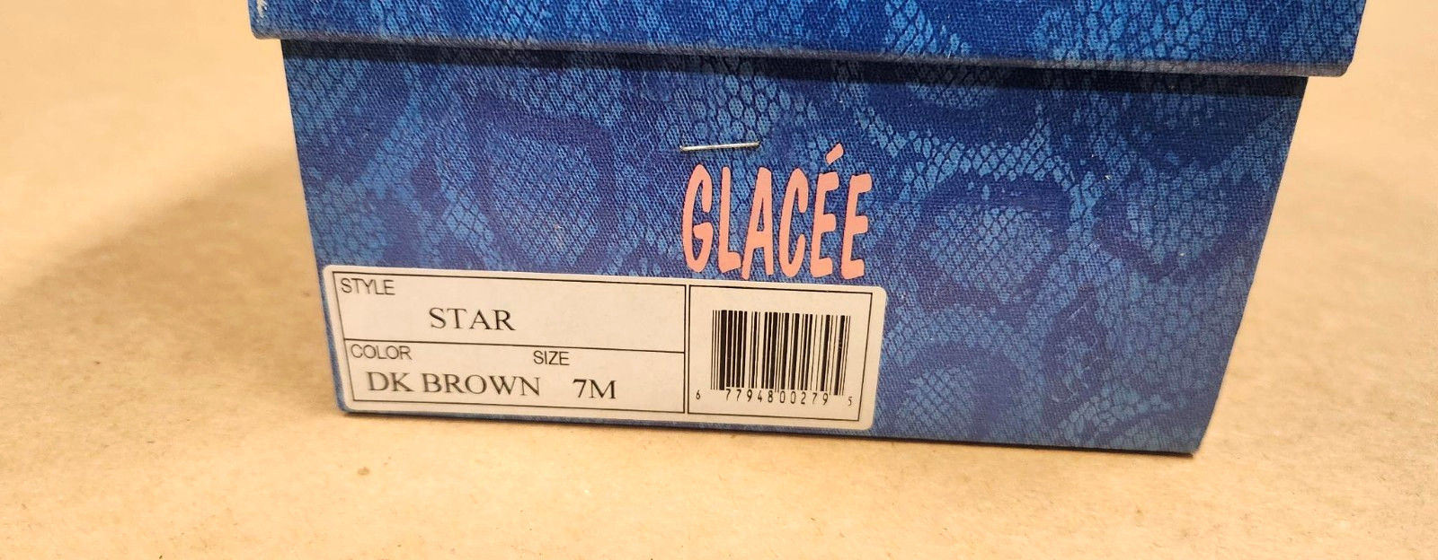 Glacee Star Women’s Snakeskin Pattern Leather Loafers Brown ~ US Size 7M