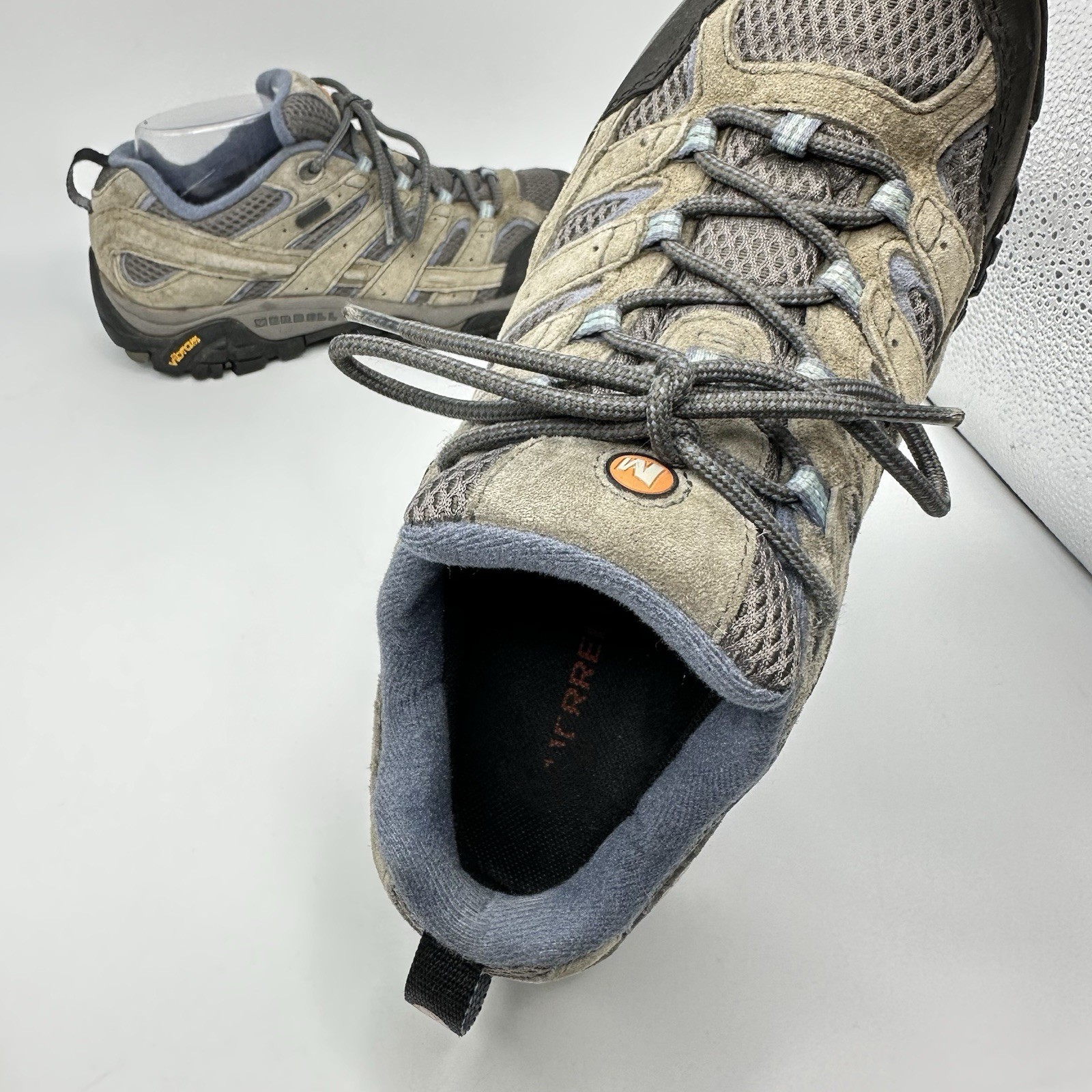 Merrell Moab 2 Women 8.5 W Granite Gray Waterproof Vibram Hiking Shoe
