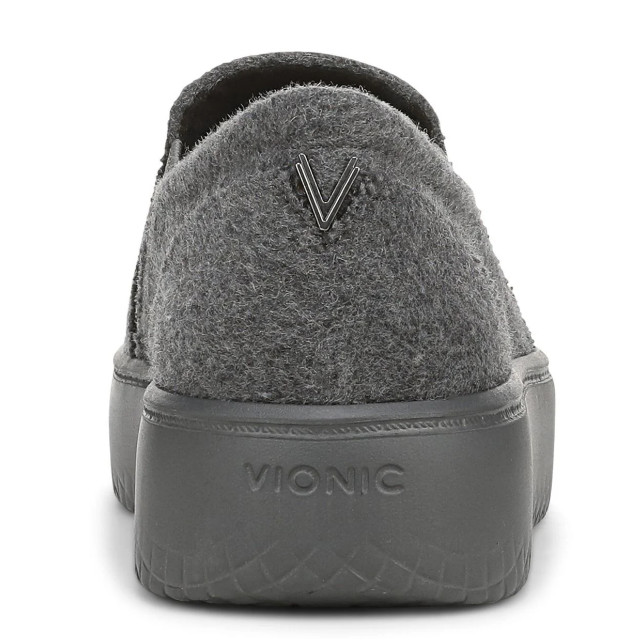 NEW VIONIC Ellen Platform Slip On Sneaker, Dark Grey Wool Flannel