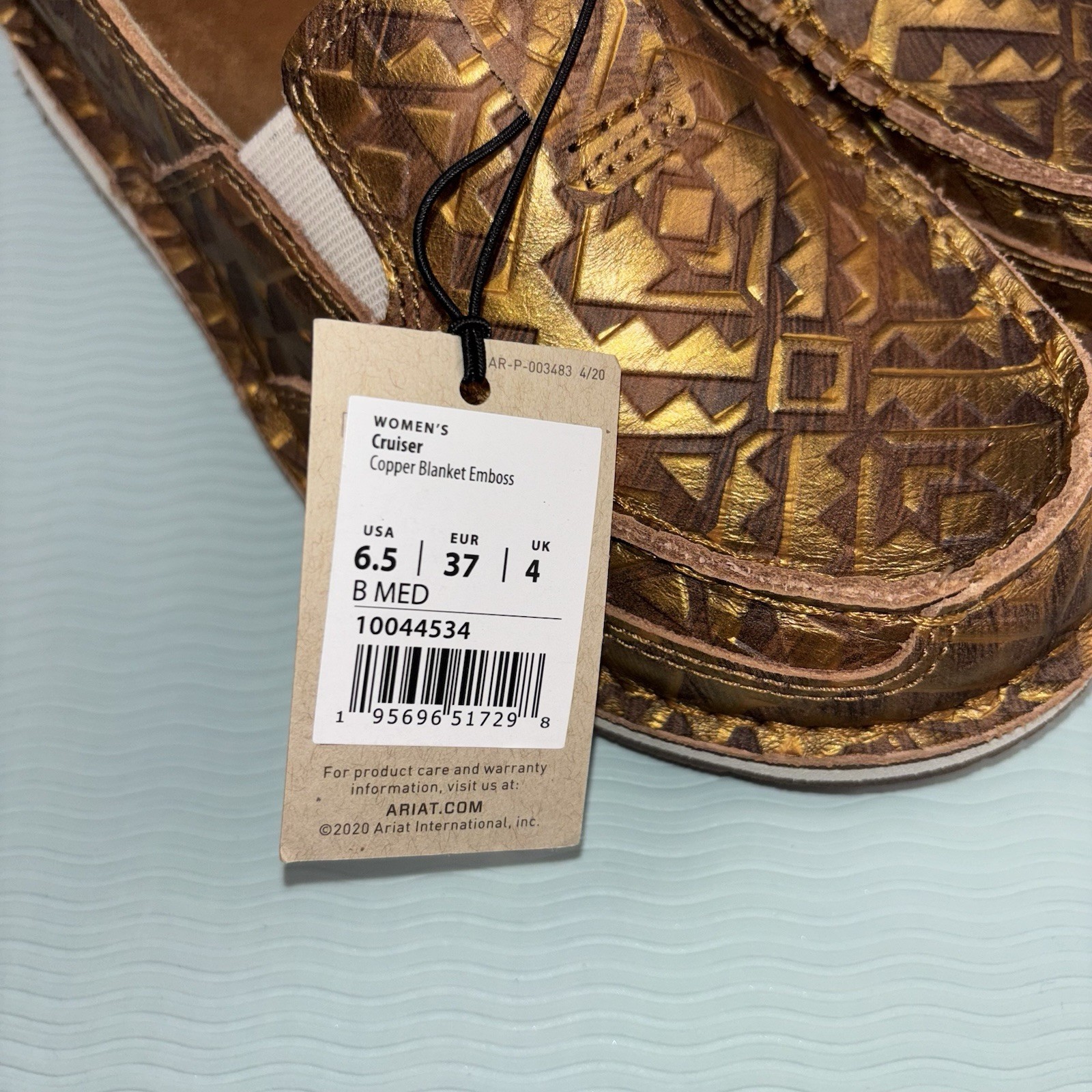 Ariat Women’s Tooled Leather Slip-On Shoes Size 6.5B Brown Western Loafers NWT