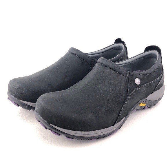 Dansko Patti Black Milled Nubuck Slip on Shoes EUR 42 Womens Size 11.5-12
