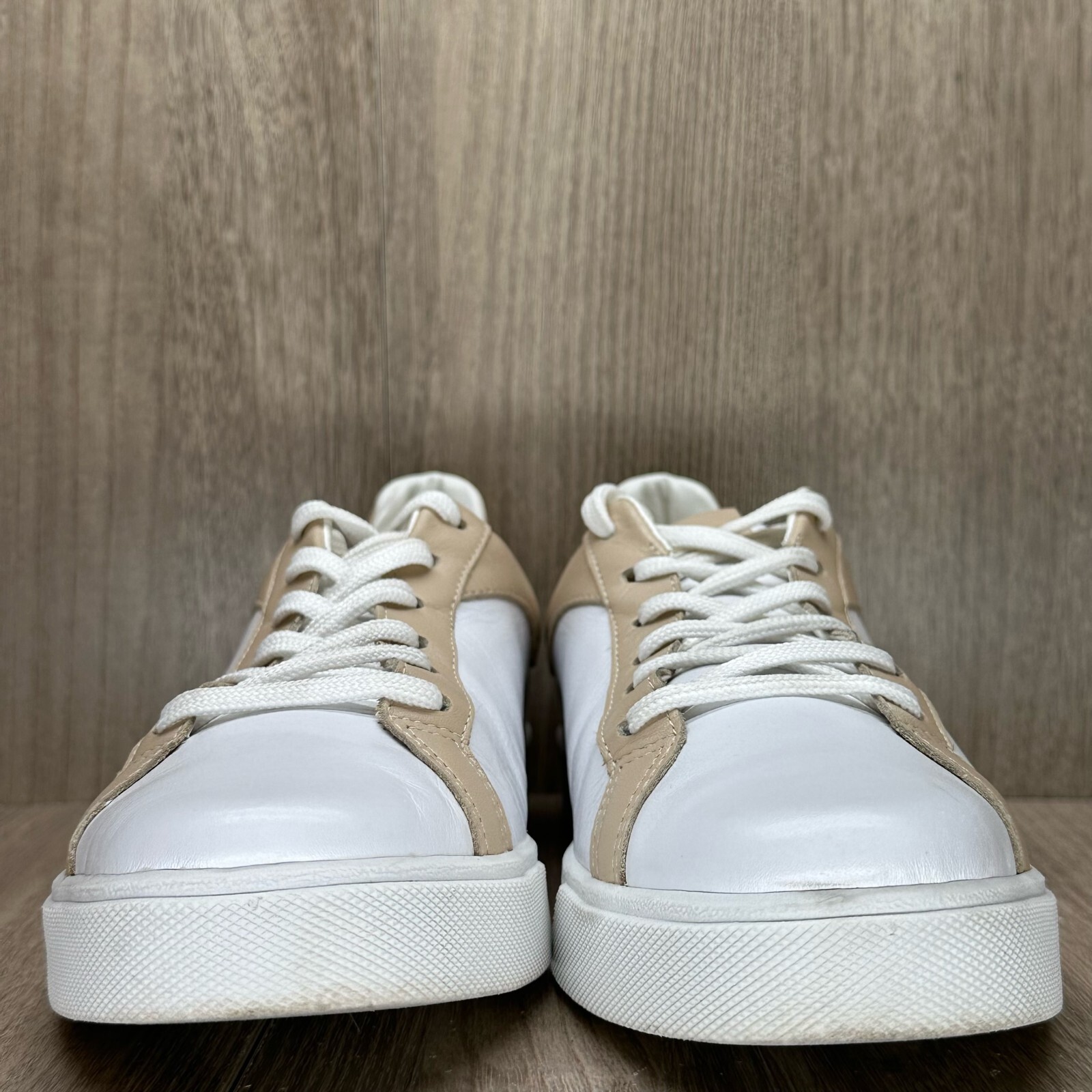 Marc Joseph New York Shoes Womens Sz 7 Rockefeller Plaza Sneakers White Beige