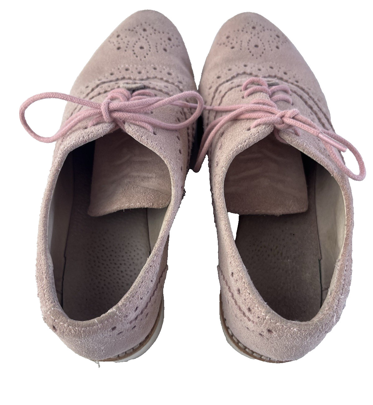 Frankie 4 Pink Suede Leather Lace Up Brogue Shoes Women’s Size 6