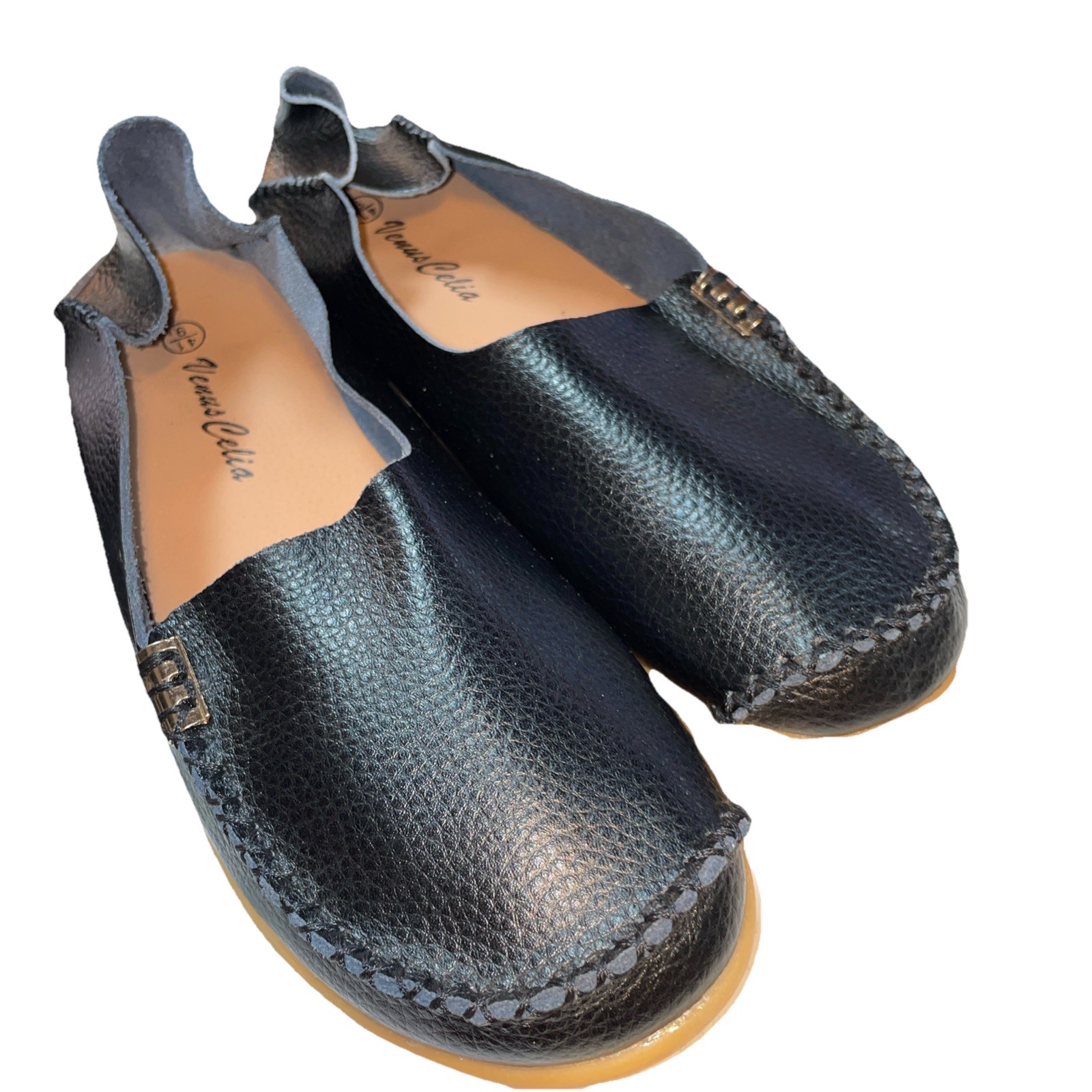 Venus Celia Casual Comfort Shoes Size 9 black Mocason Loafers