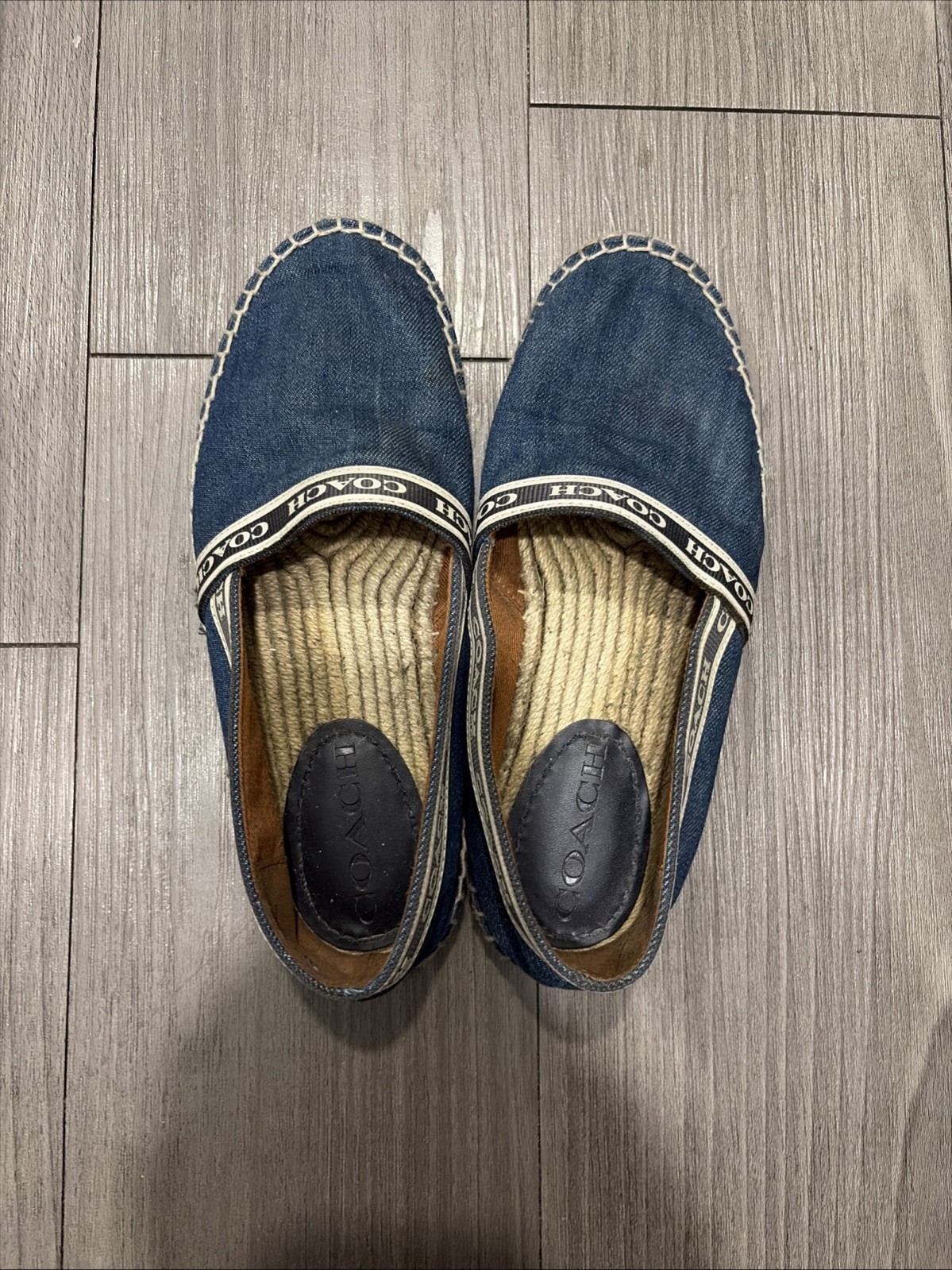 COACH Corrie Espadrille Denim G4837 Womens 5.5