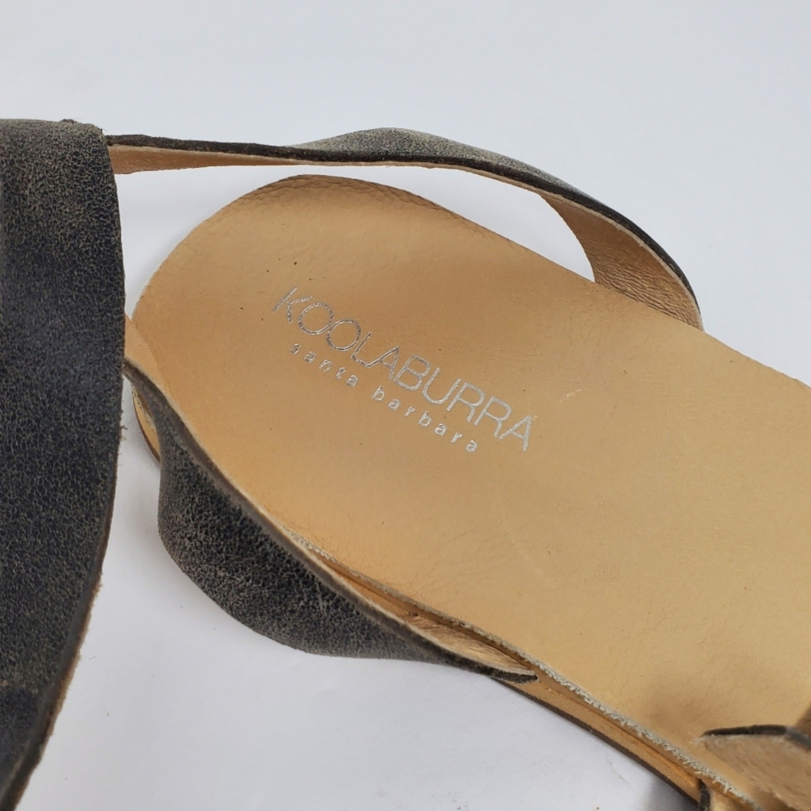 Koolaburra By UGG Acacia Leather studded ankle wrap strap sandal Great conditio