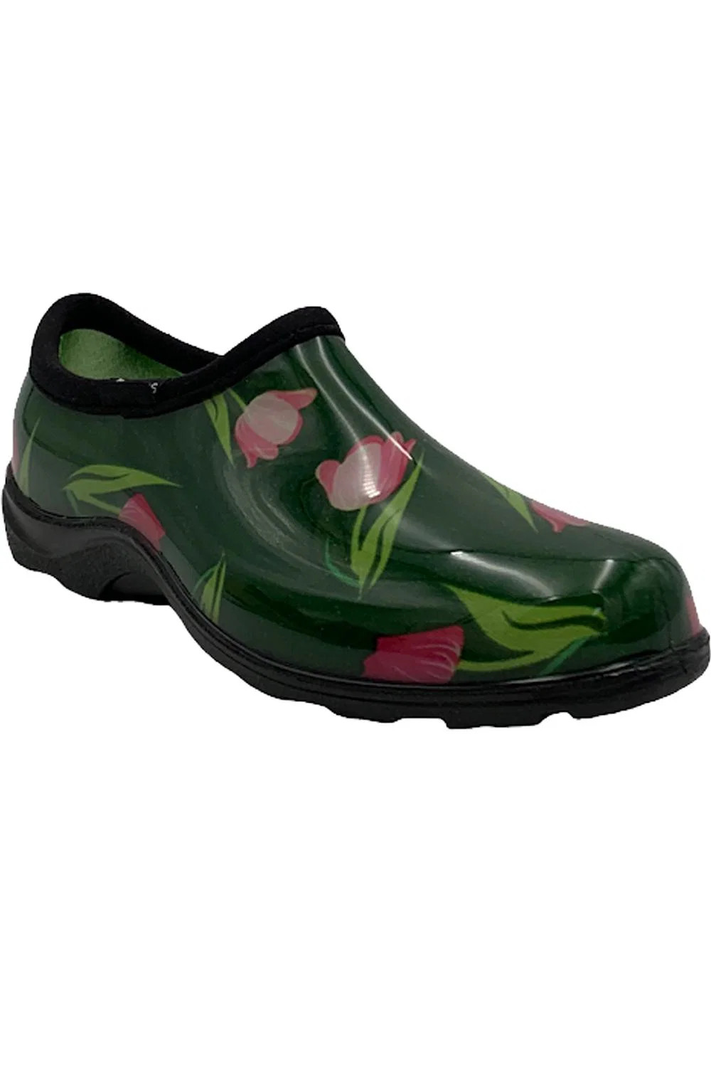 Sloggers Tulips Waterproof Garden Shoe w/ Comfort Insole Dark Green