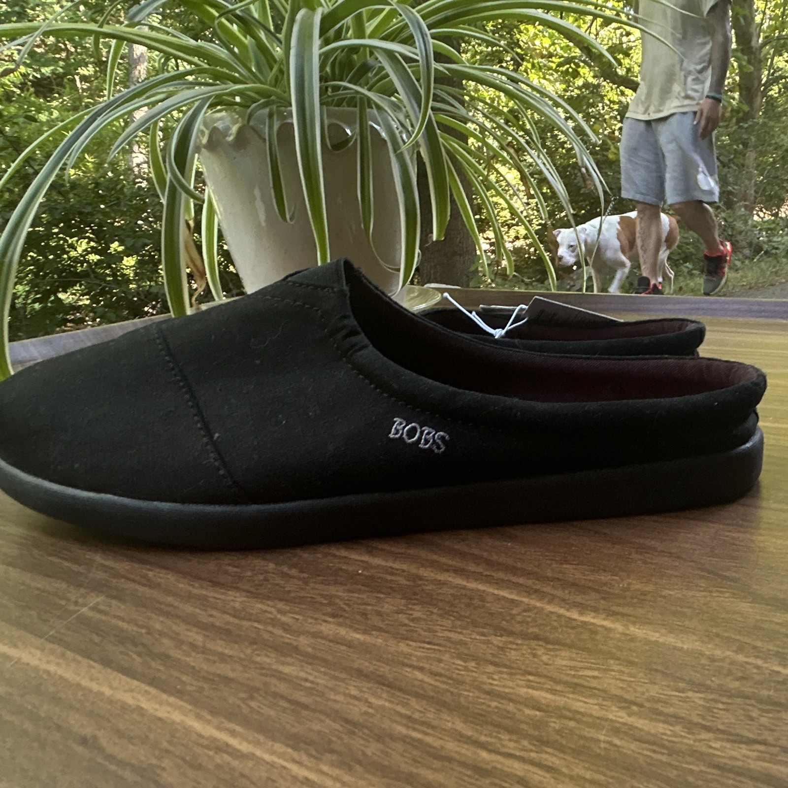 BOBS from Skechers Memory Foam Women’s Black Slip-On Casual Shoes 10W