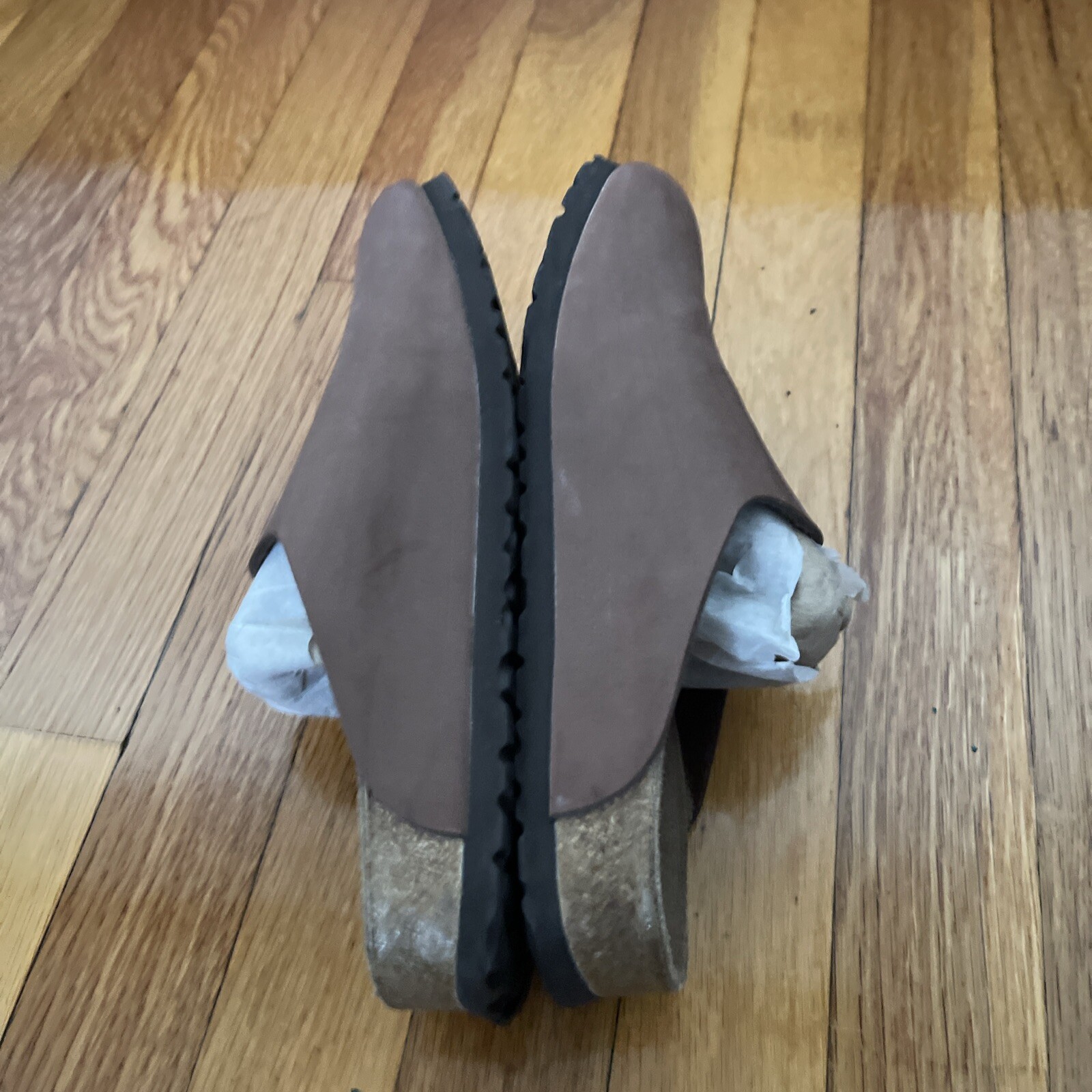 Birkenstock Birkis Womens Brown Leather Amsterdam Clogs Slip On Shoes Sz 6 /37