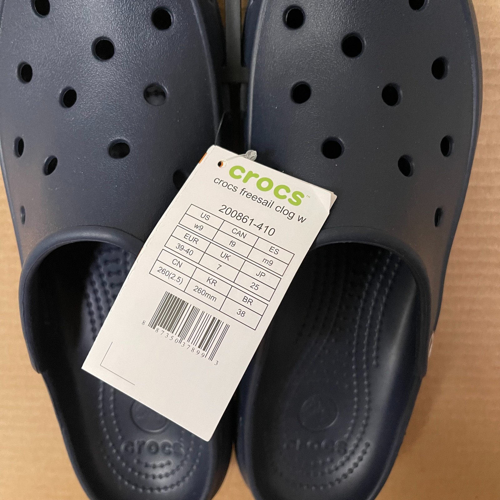 Crocs Freesail Womens Size 9 Navy Blue Comfort Mule Clog Slip On Shoes New