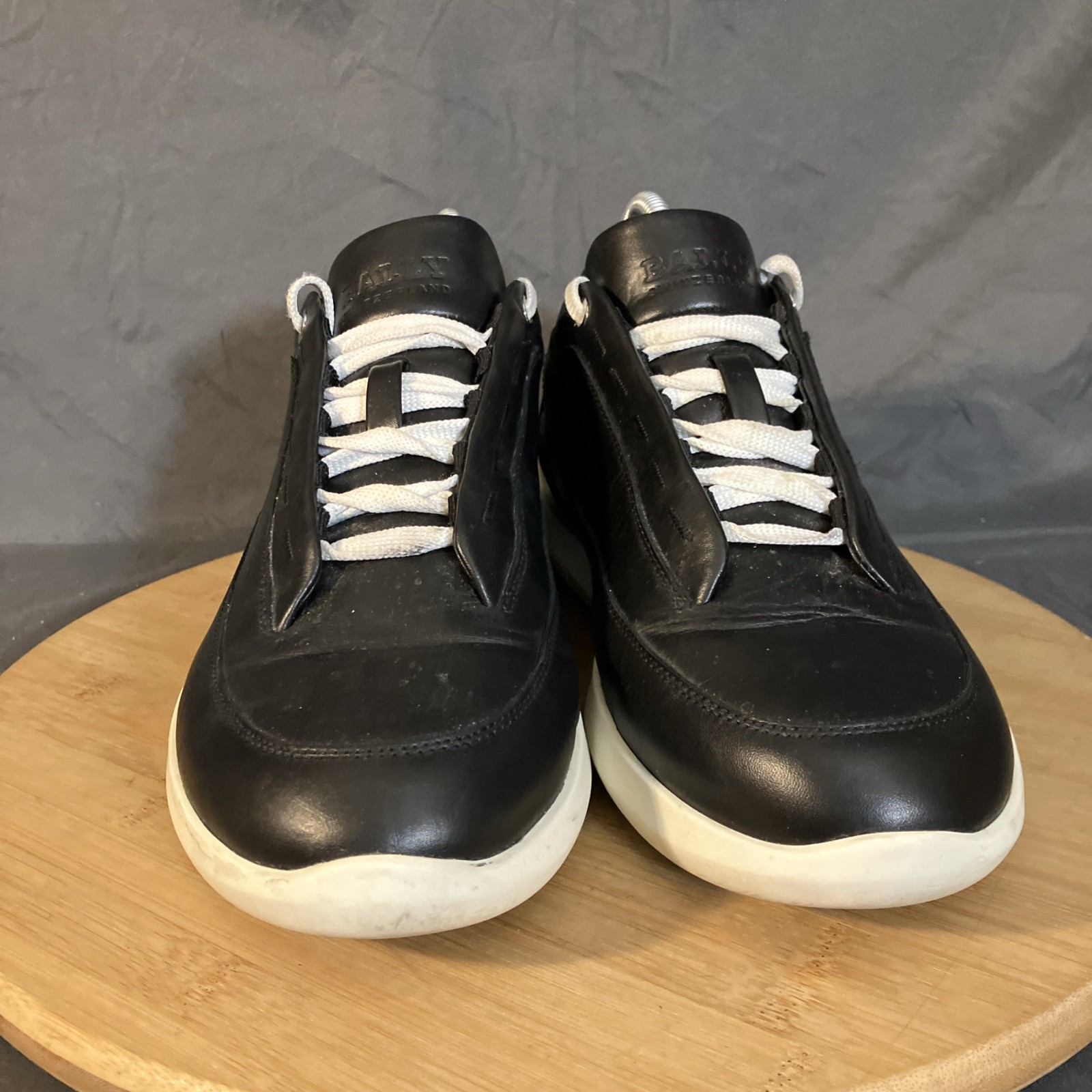 Bally Avier Sneakers Womens 8/39 Mens 6 UK 5 Black Leather Lace Up Shoes