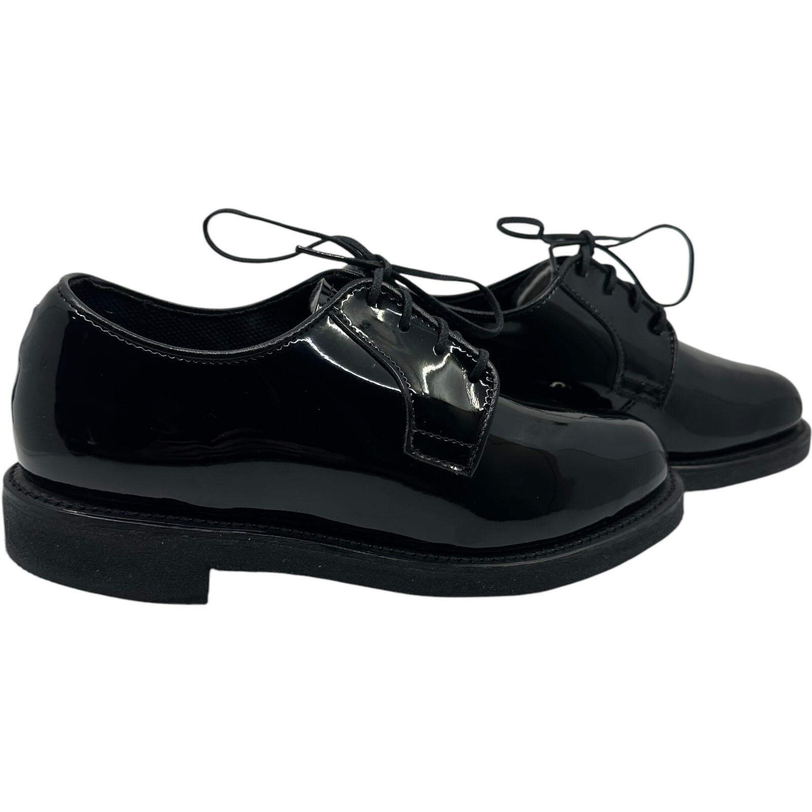 Thorogood Women Poromeric Uniform Oxford Dress Shoes Black Gloss Sz 9M 531-6103