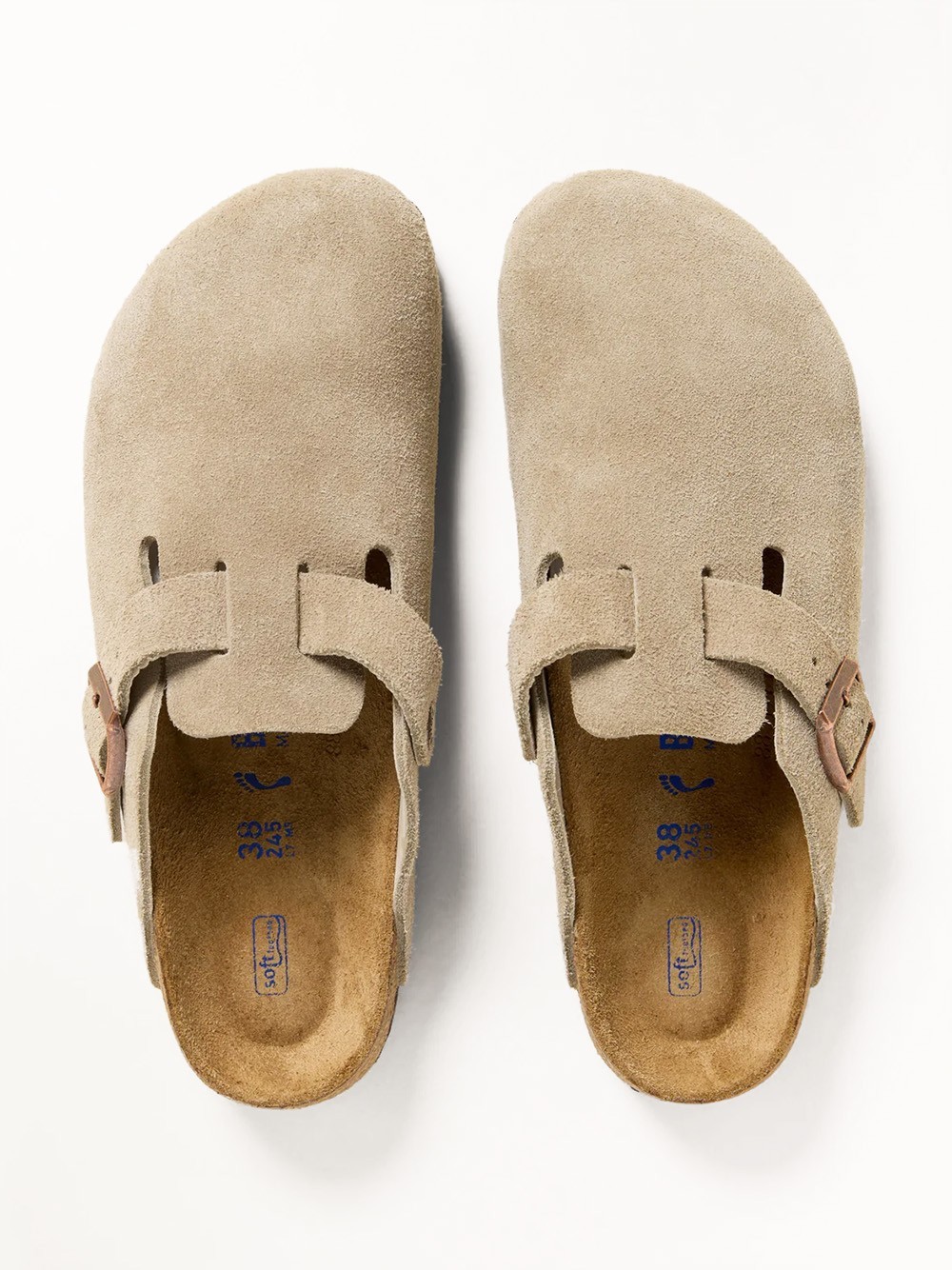 Women’s Birkenstock Boston Soft Footbed Narrow Suede Clog – Taupe