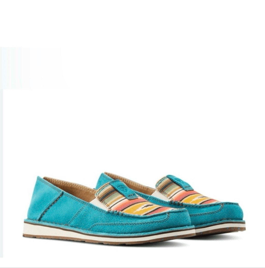 Ariat Cruisers Teal Suede western Slip On Shoes Women’s 8 NEW
