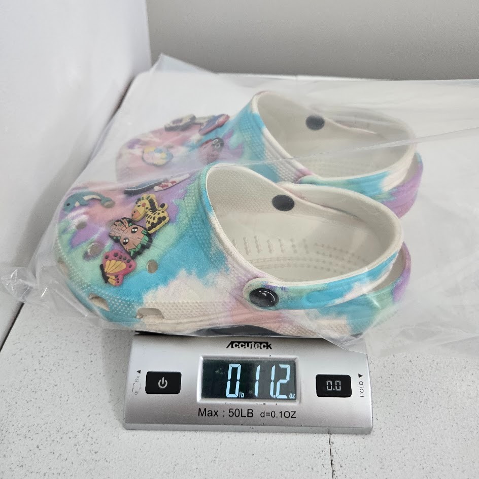 Crocs Adult Classic Pastel Tie Dye Clogs Sz M:4 W:6 Casual With Pins Groot Grogu