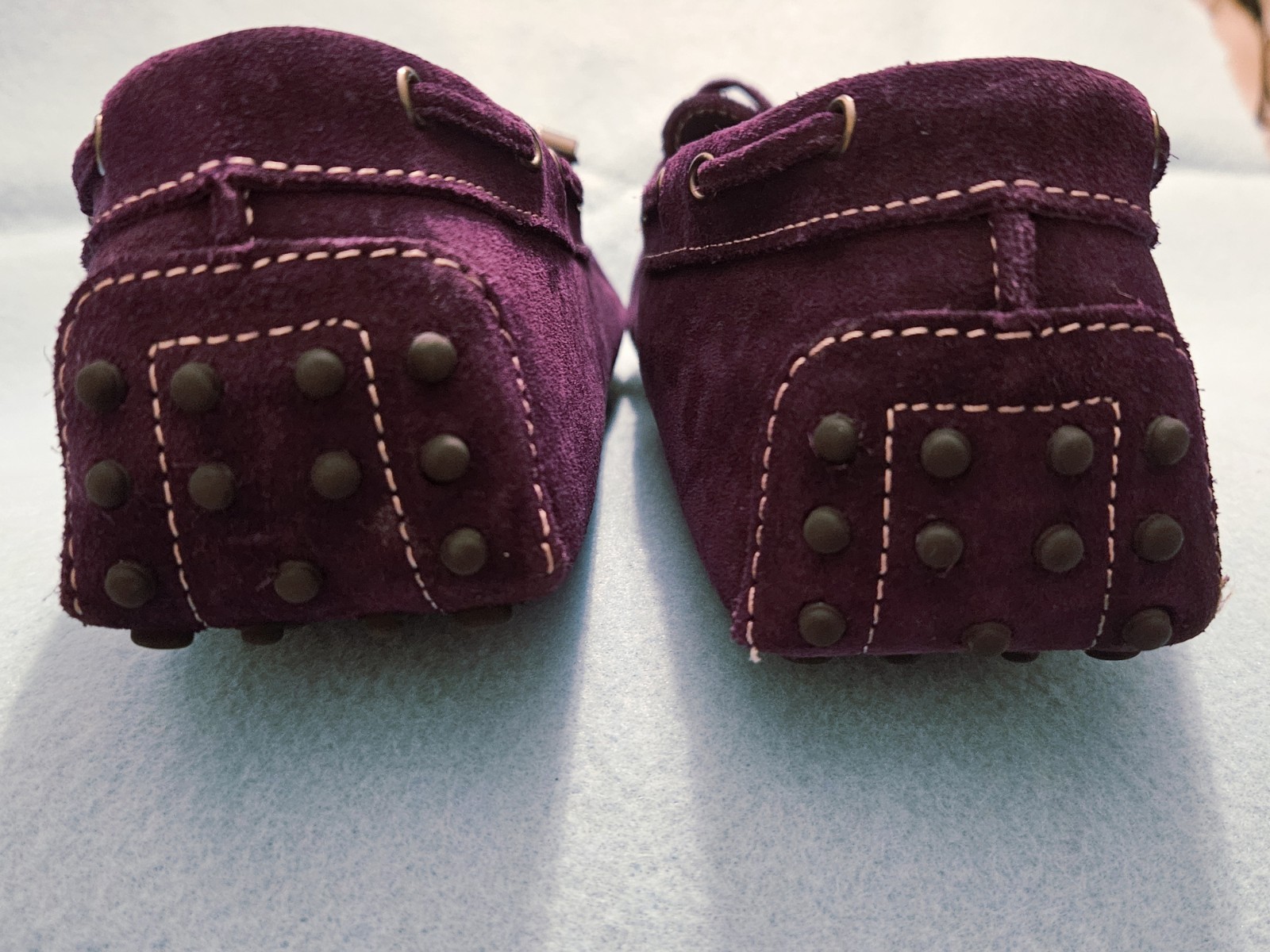 NWOB SOLDINI 1945 Made I Italy Plum/Deep Purple Suede Driving Loafers W’s 7.5
