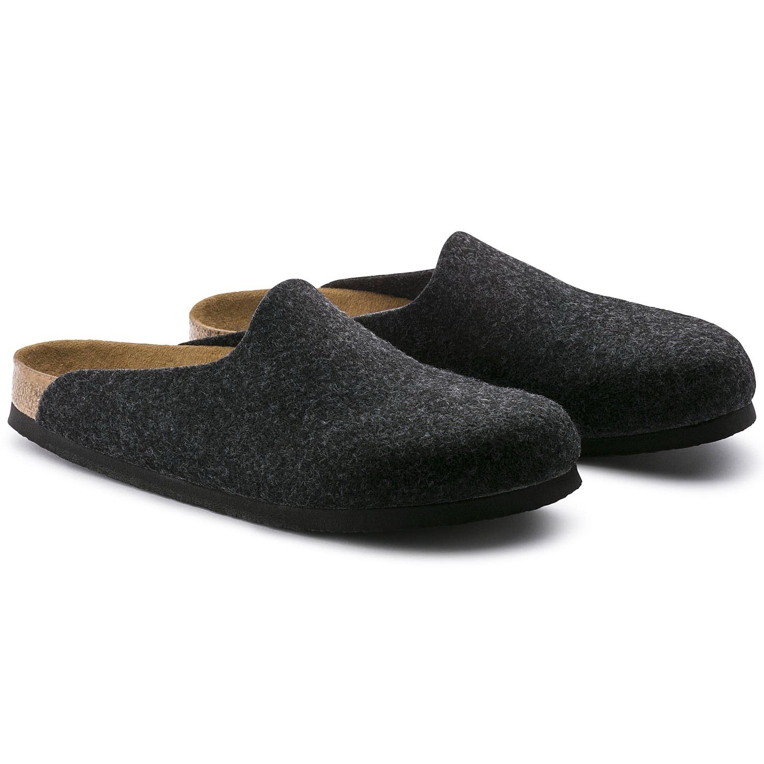 VEGAN Birkenstock Amsterdam Womens Size 38 Dark Gray Felt Clog Mule Comfort